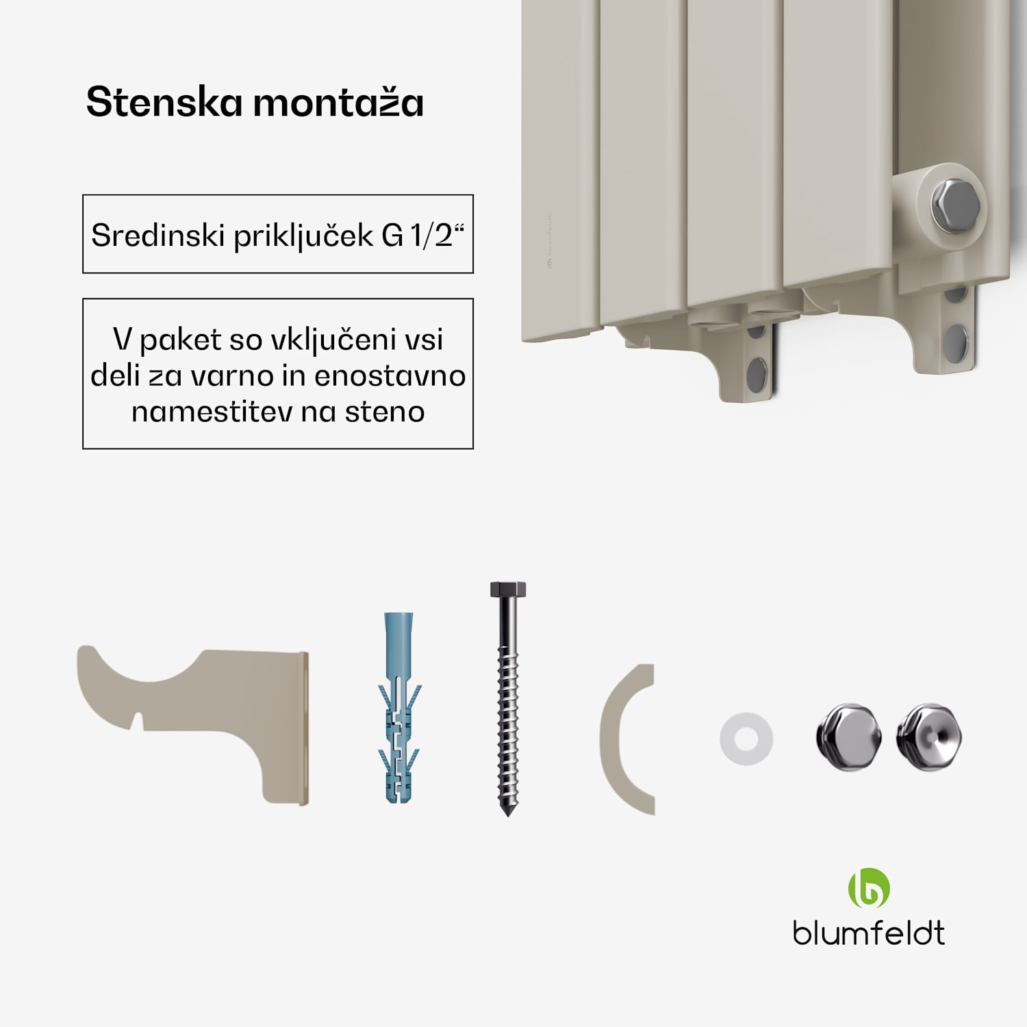 Ontario radiator 120x30 Moč 612 V 