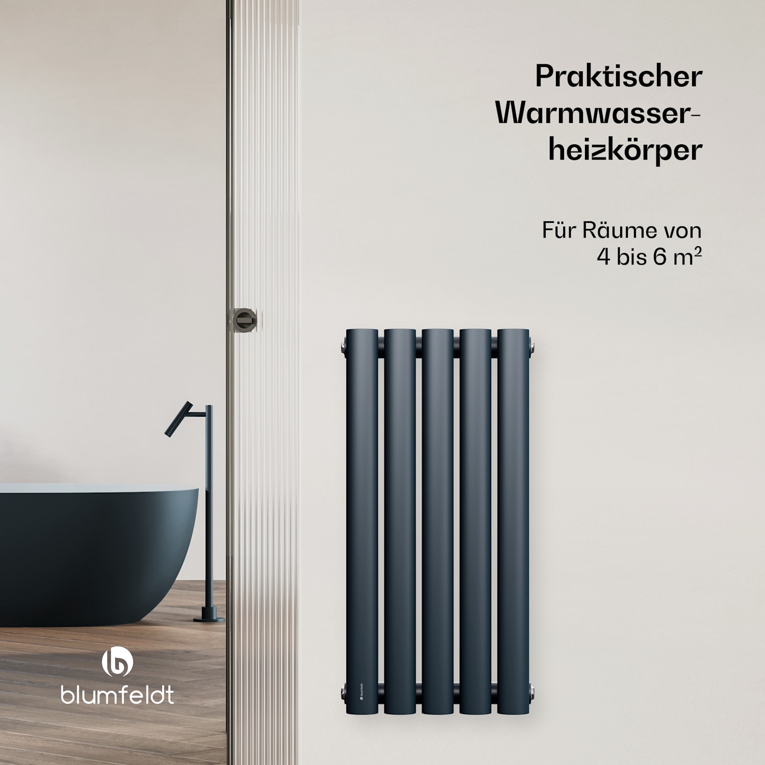 Blumfeldt Tallheo Heizkörper 60x30 230W Single Layer | 60 x 30 cm | Anthrazit