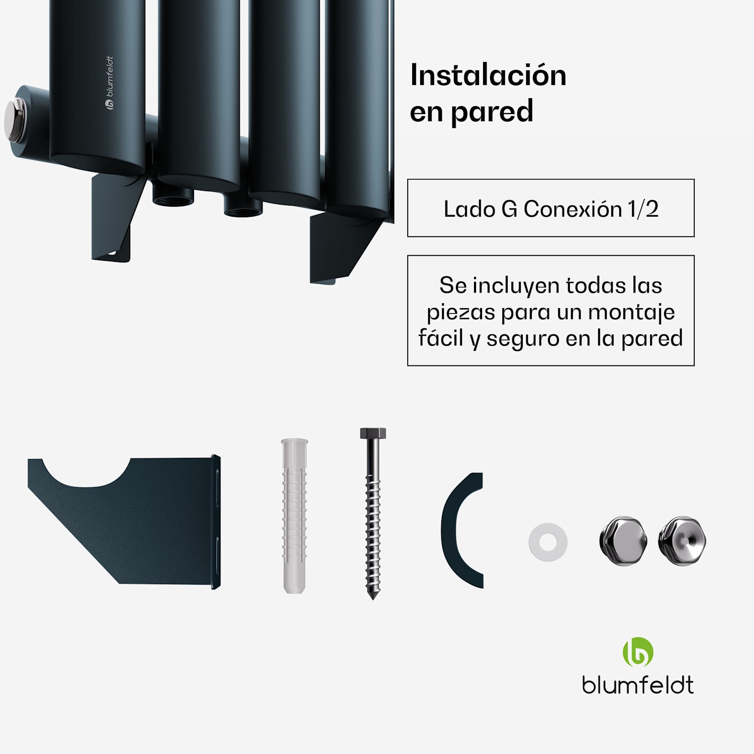 Radiador Blumfeldt Tallheo 60x30 230W Single Layer | 60 x 30 cm | Antracita