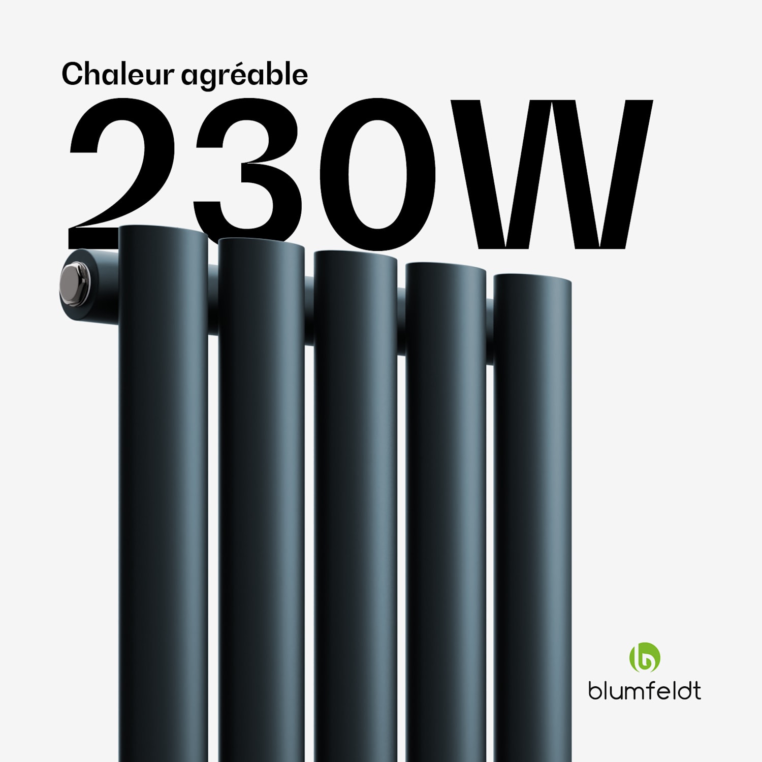 Blumfeldt Tallheo radiator 60x30 230W Single Layer | 60 x 30 cm | Antraciet