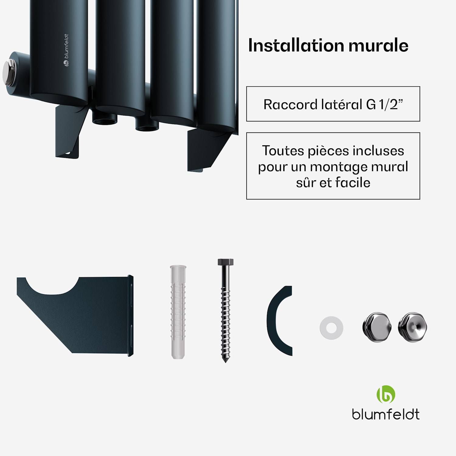 Blumfeldt Tallheo radiator 60x30 230W Single Layer | 60 x 30 cm | Antraciet