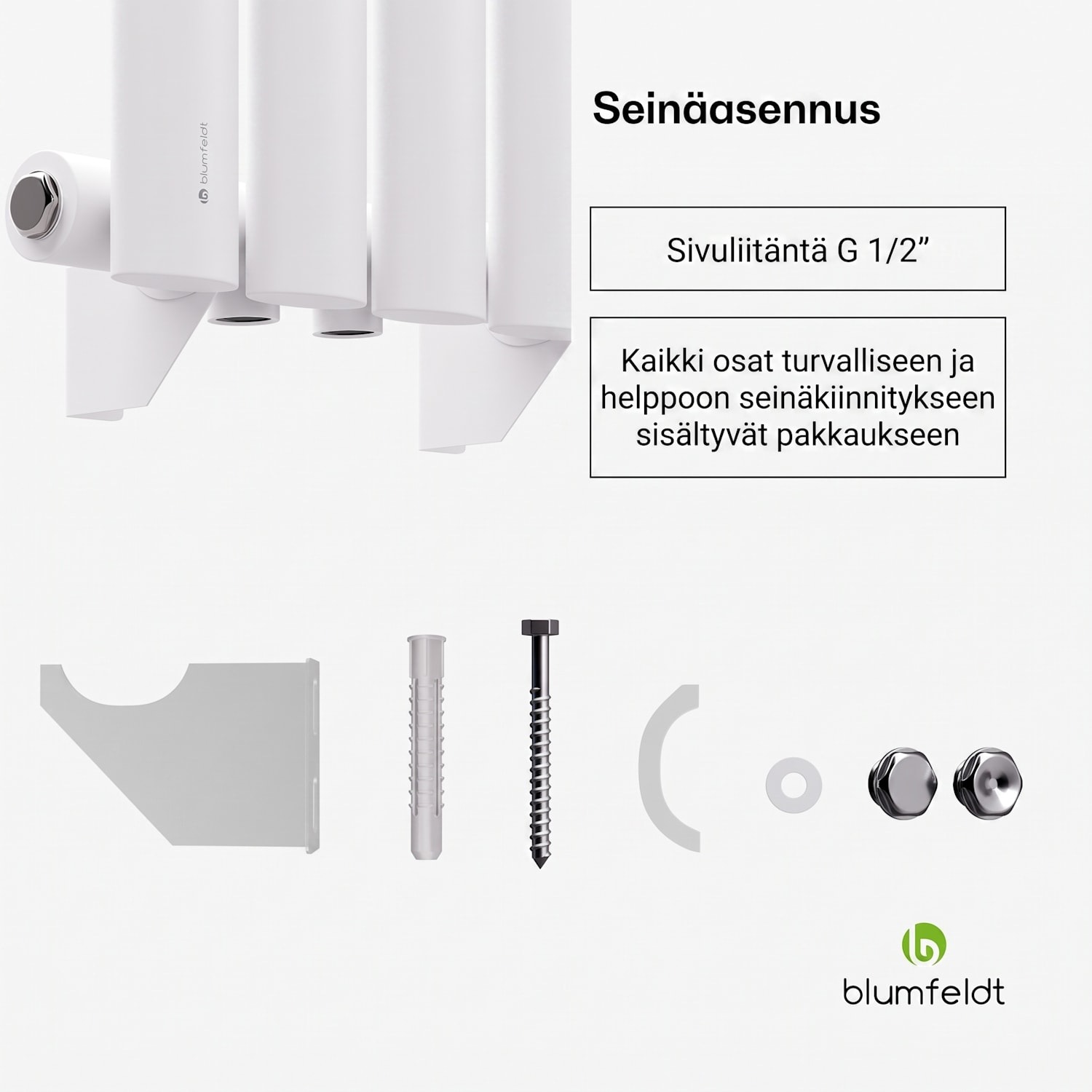 Blumfeldt Tallheo lämpöpatteri 60 x 30 230 W Single Layer | 60 x 30 cm | Valkoinen