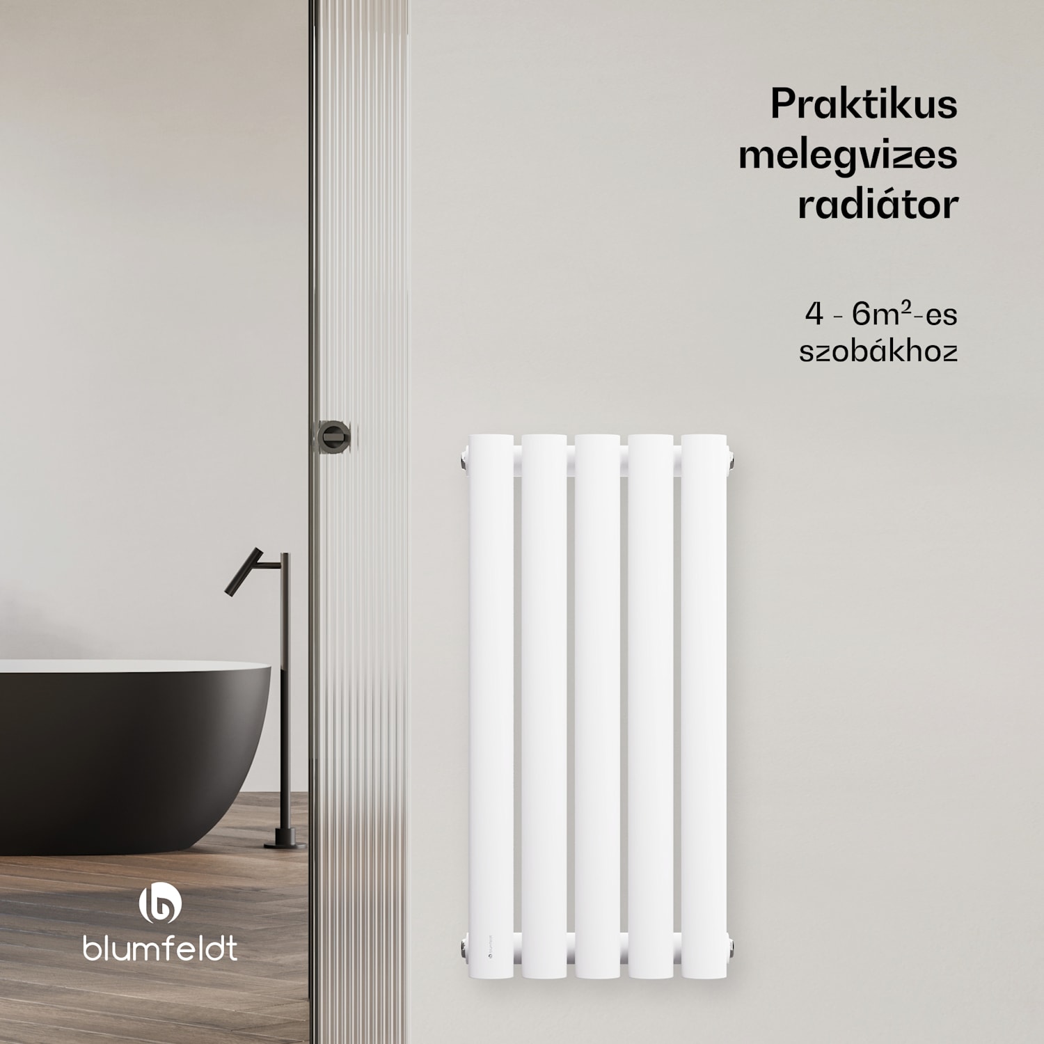 Tallheo radiátor 60x30 230W Egy sor | 60 x 30 cm | Fehér