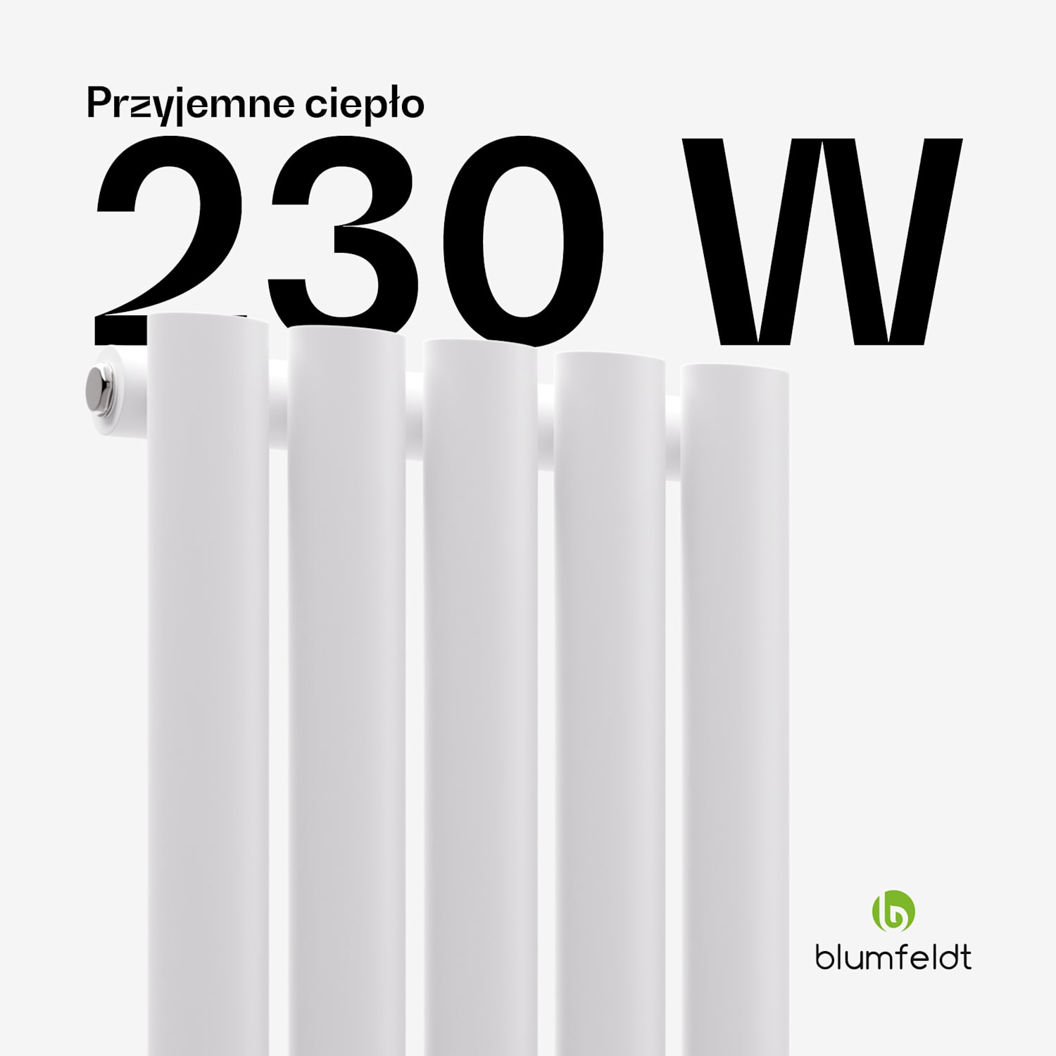 Grzejnik Tallheo 60x30 230W Jeden rząd | 60 x 30 cm | Biały