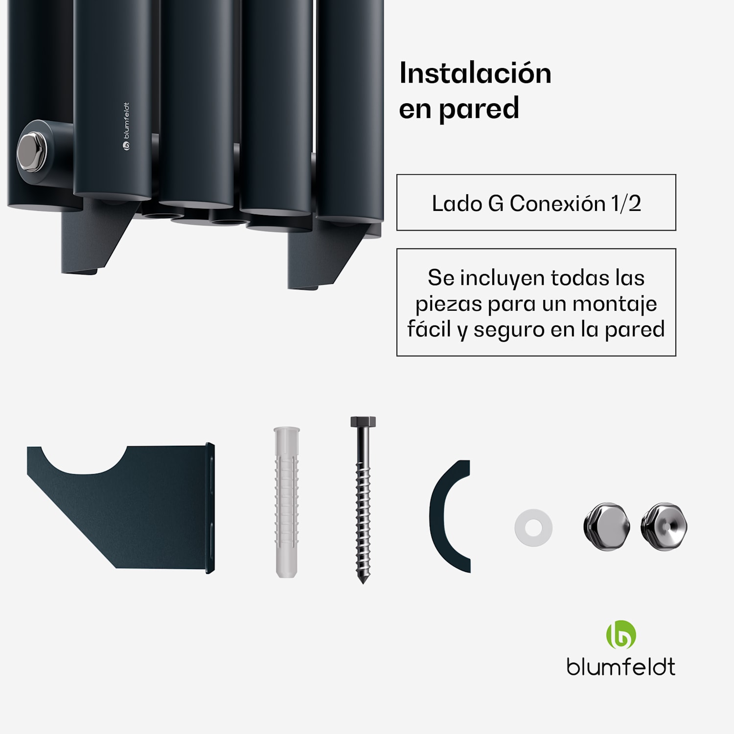Radiador Blumfeldt Tallheo 60x30 360W Double Layer | 60 x 30 cm | Antracita