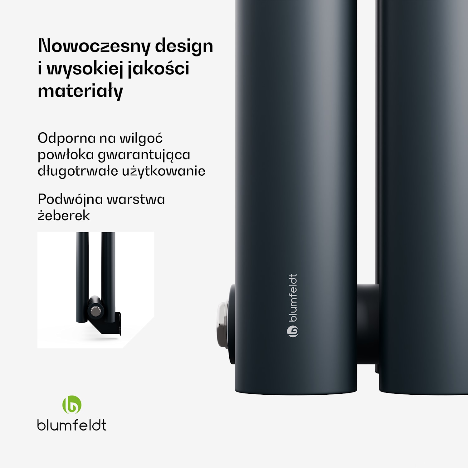 Grzejnik Tallheo 60x30 360W Dwie linie | 60 x 30 cm | Antracyt