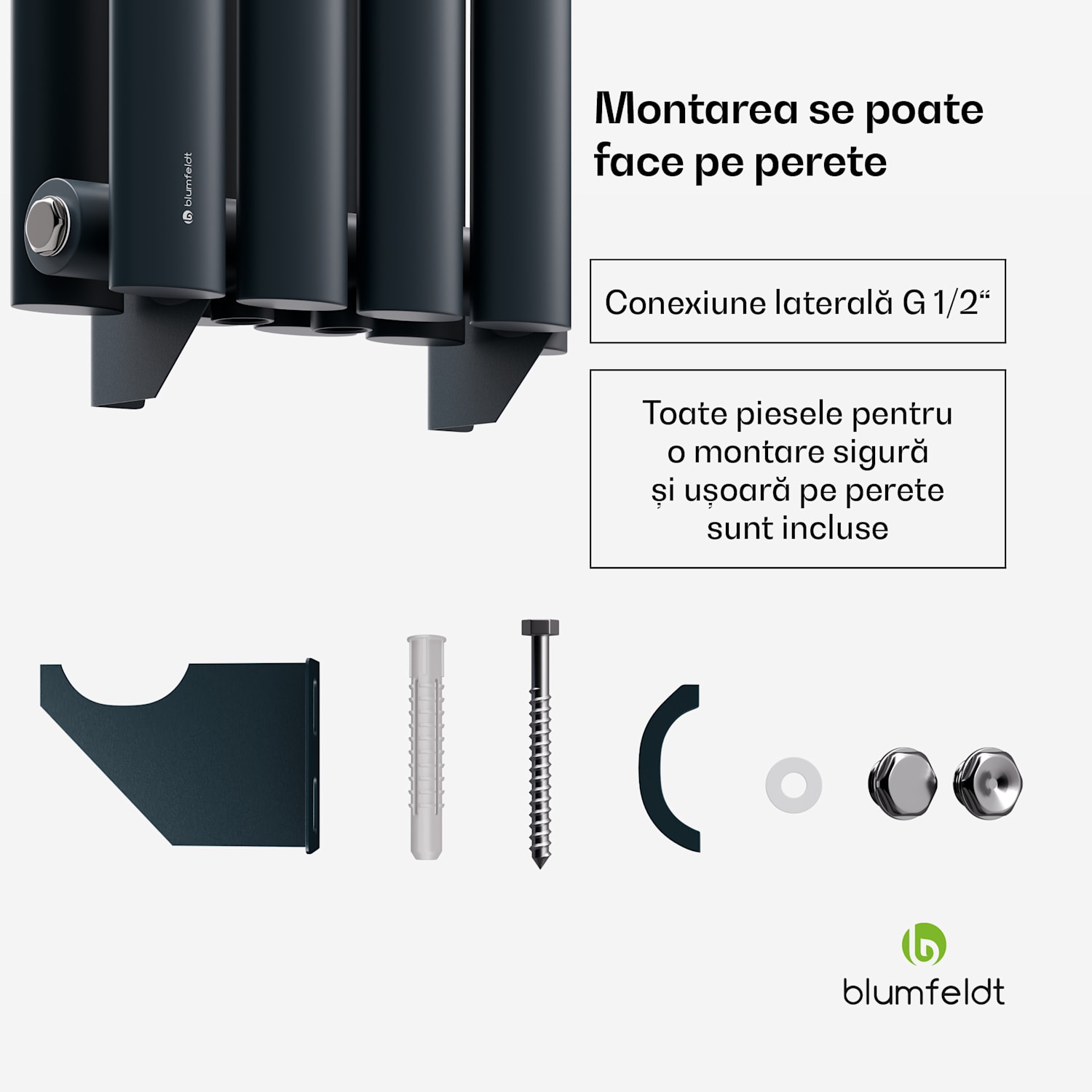Tallheo radiator 60x30 360W Două rânduri | 60 x 30 cm | Antracit