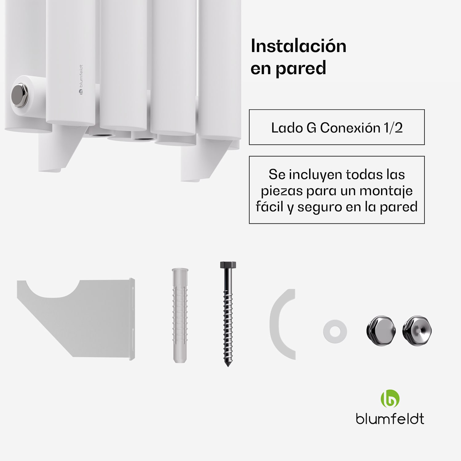 Radiador Blumfeldt Tallheo 60x30 360W Double Layer | 60 x 30 cm | Blanco