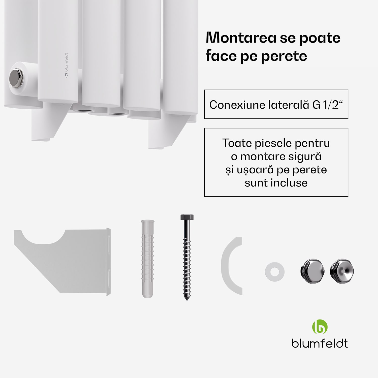 Tallheo radiator 60x30 360W Două rânduri | 60 x 30 cm | Alb