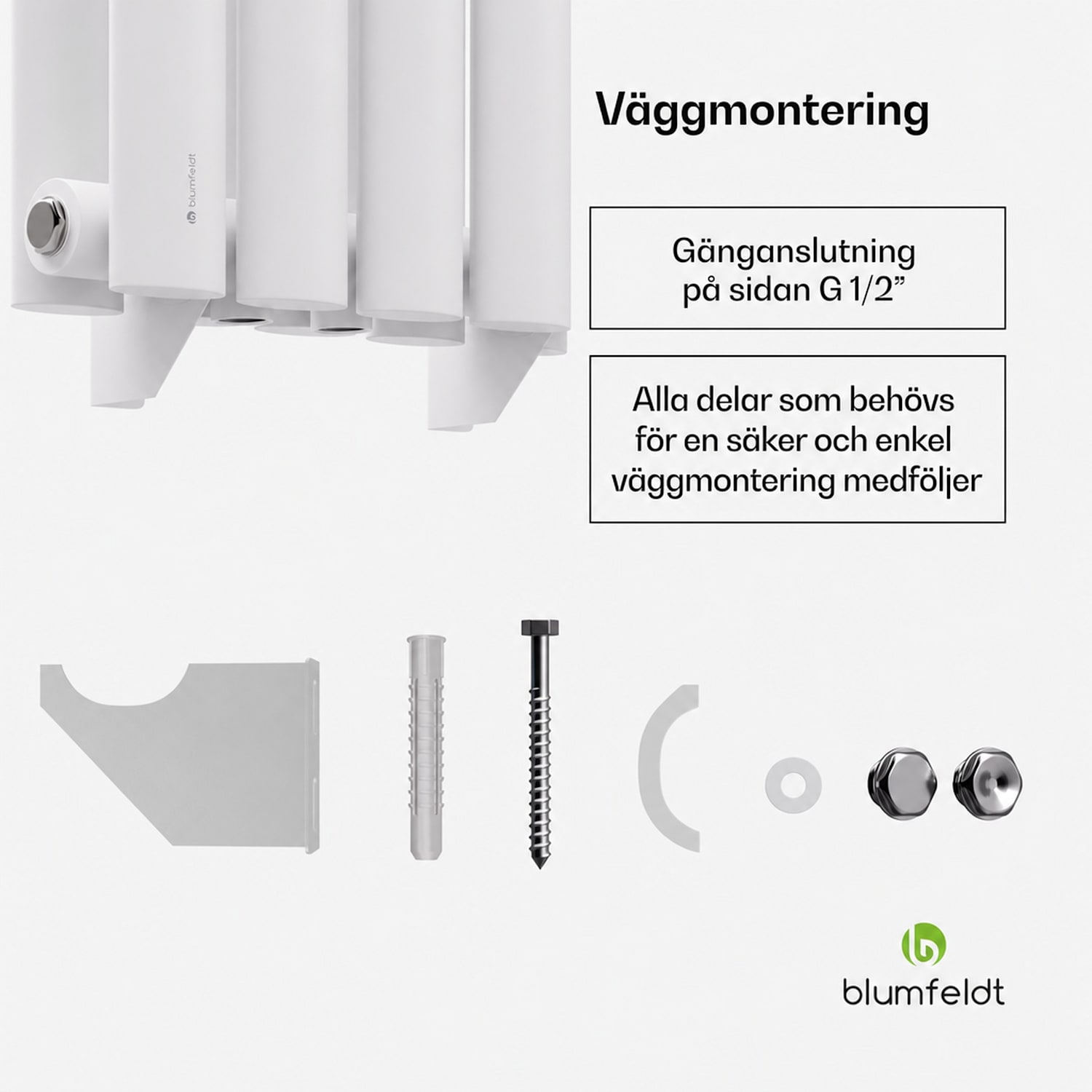 Blumfeldt Tallheo element 60x30 360W Double Layer | 60 x 30 cm | Vit