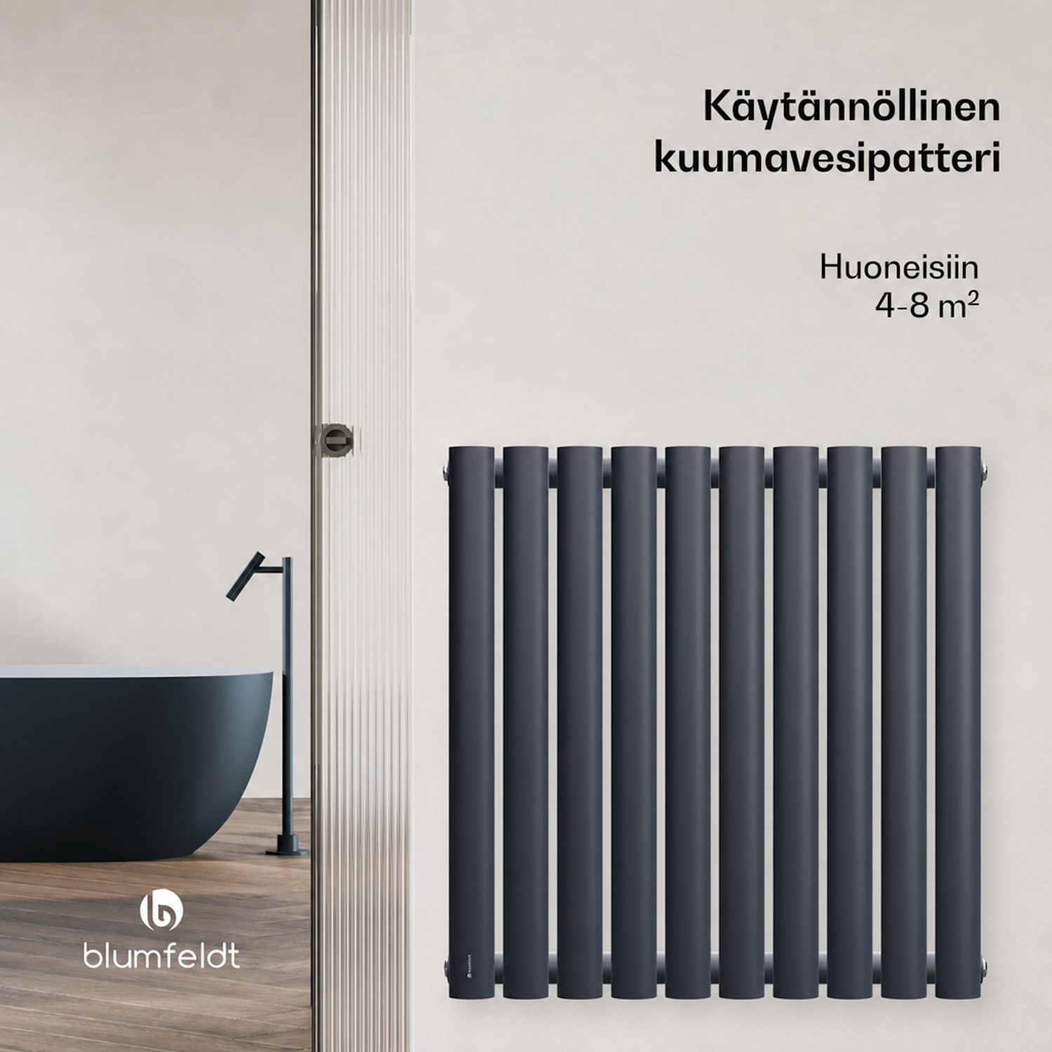 Blumfeldt Tallheo lämpöpatteri 60 x 60 462 W Single Layer | 60 x 60 cm | Antrasiitti