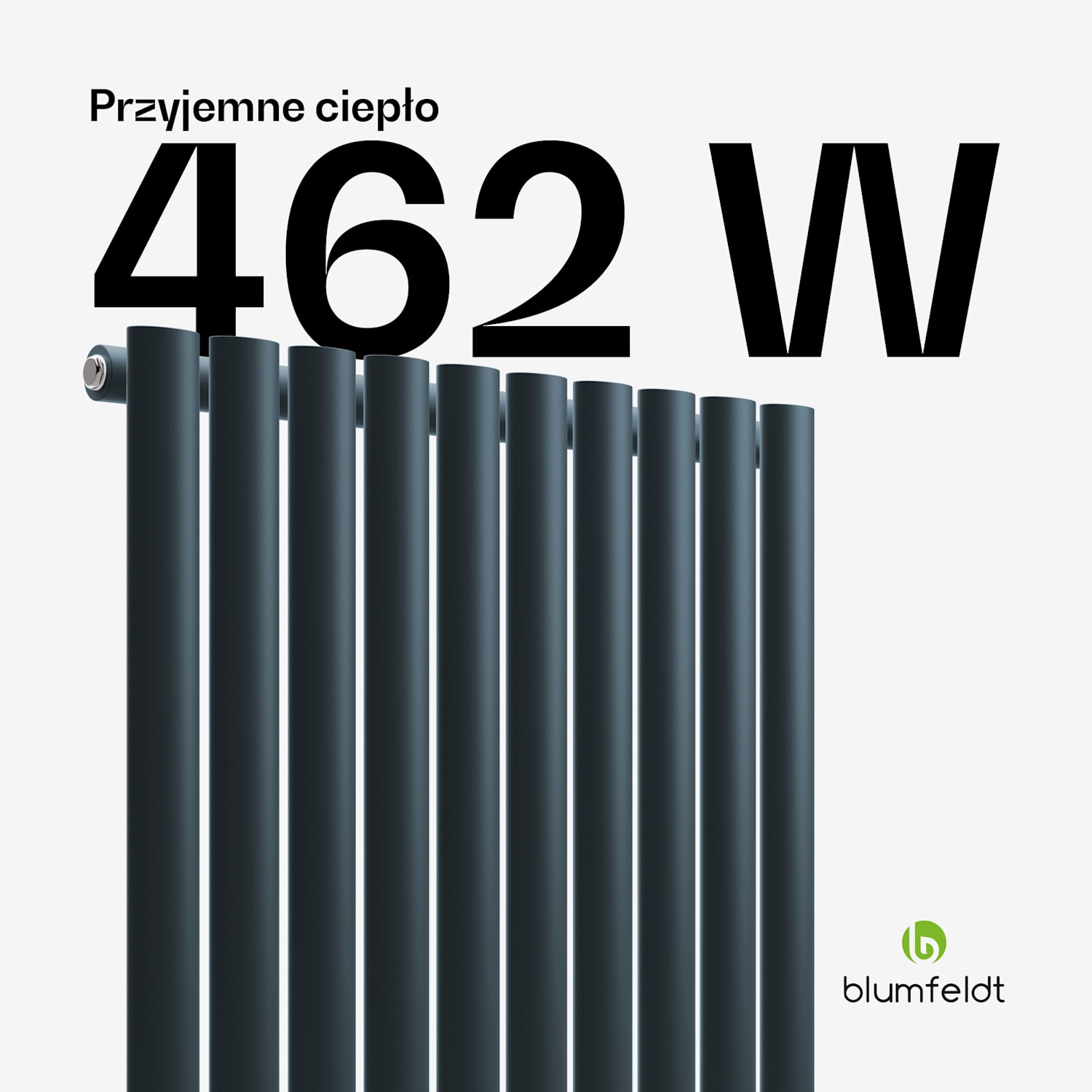 Grzejnik Tallheo 60x60 462W Jeden rząd | 60 x 60 cm | Antracyt
