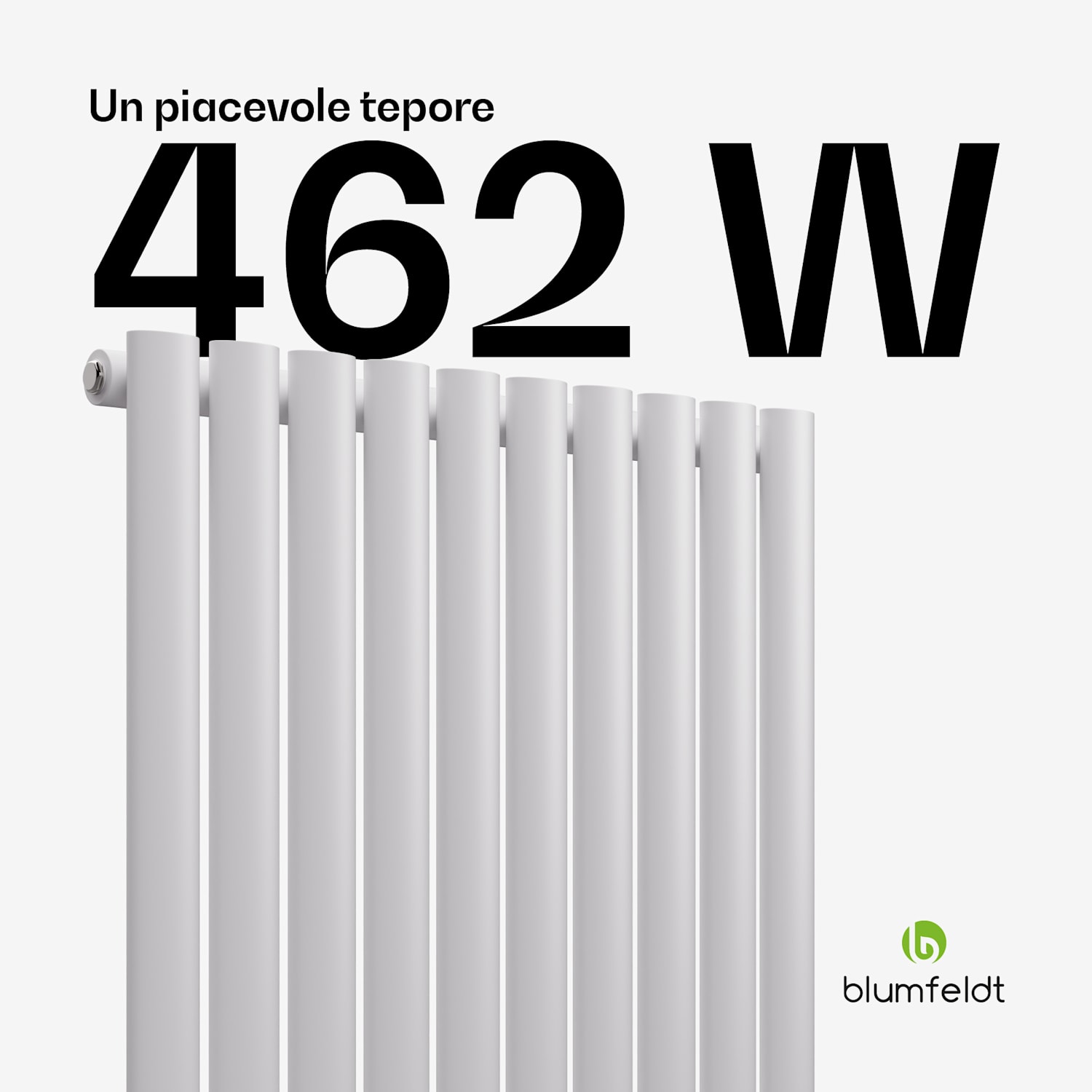 Blumfeldt Tallheo - Radiatore, 60x30, 462 W Single Layer | 60 x 60 cm | Bianco