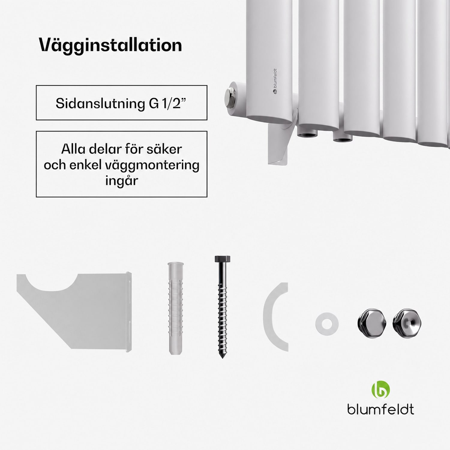 Blumfeldt Tallheo element 60x60 462W Single Layer | 60 x 60 cm | Vit