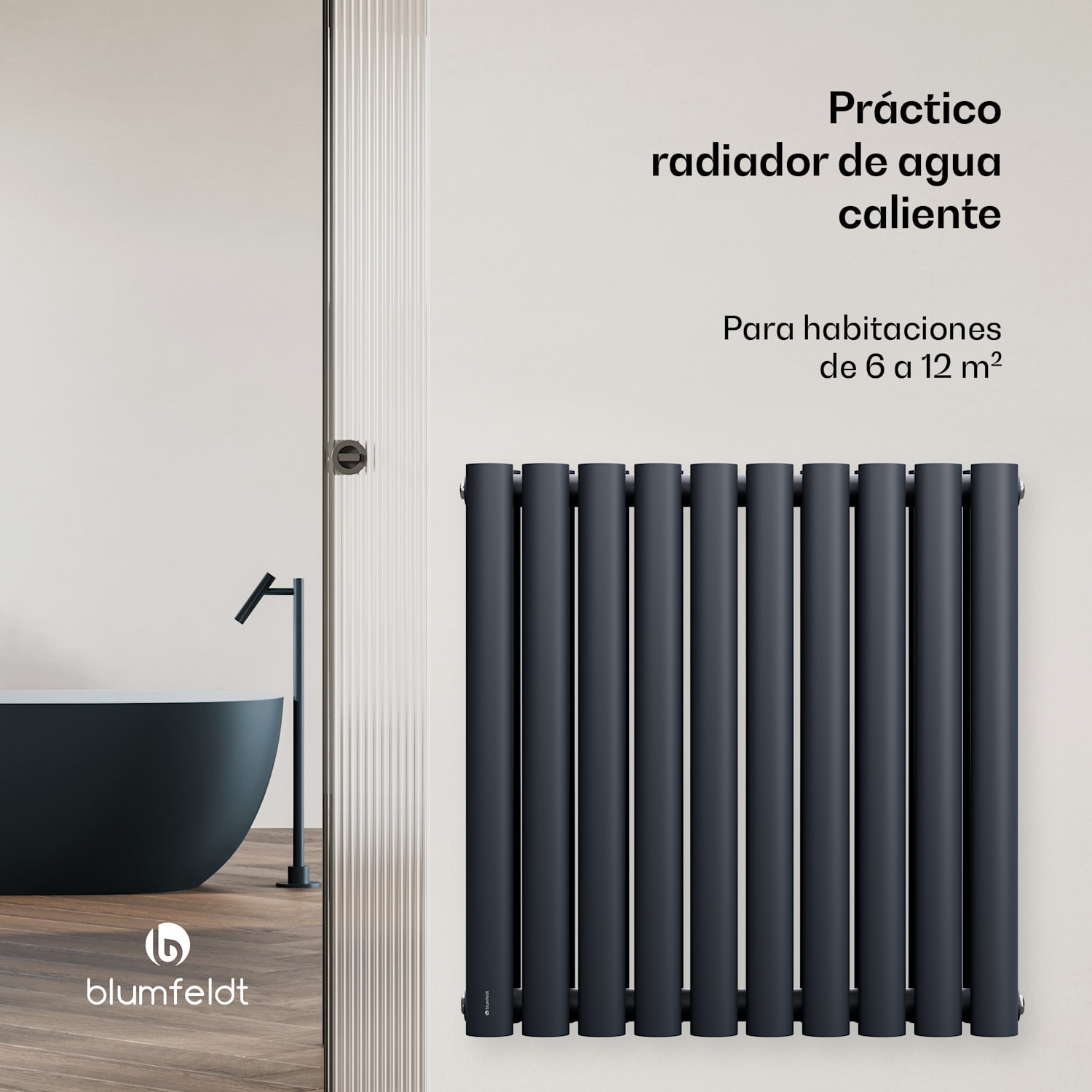 Radiador Blumfeldt Tallheo 60x60 707W Double Layer | 60 x 60 cm | Antracita