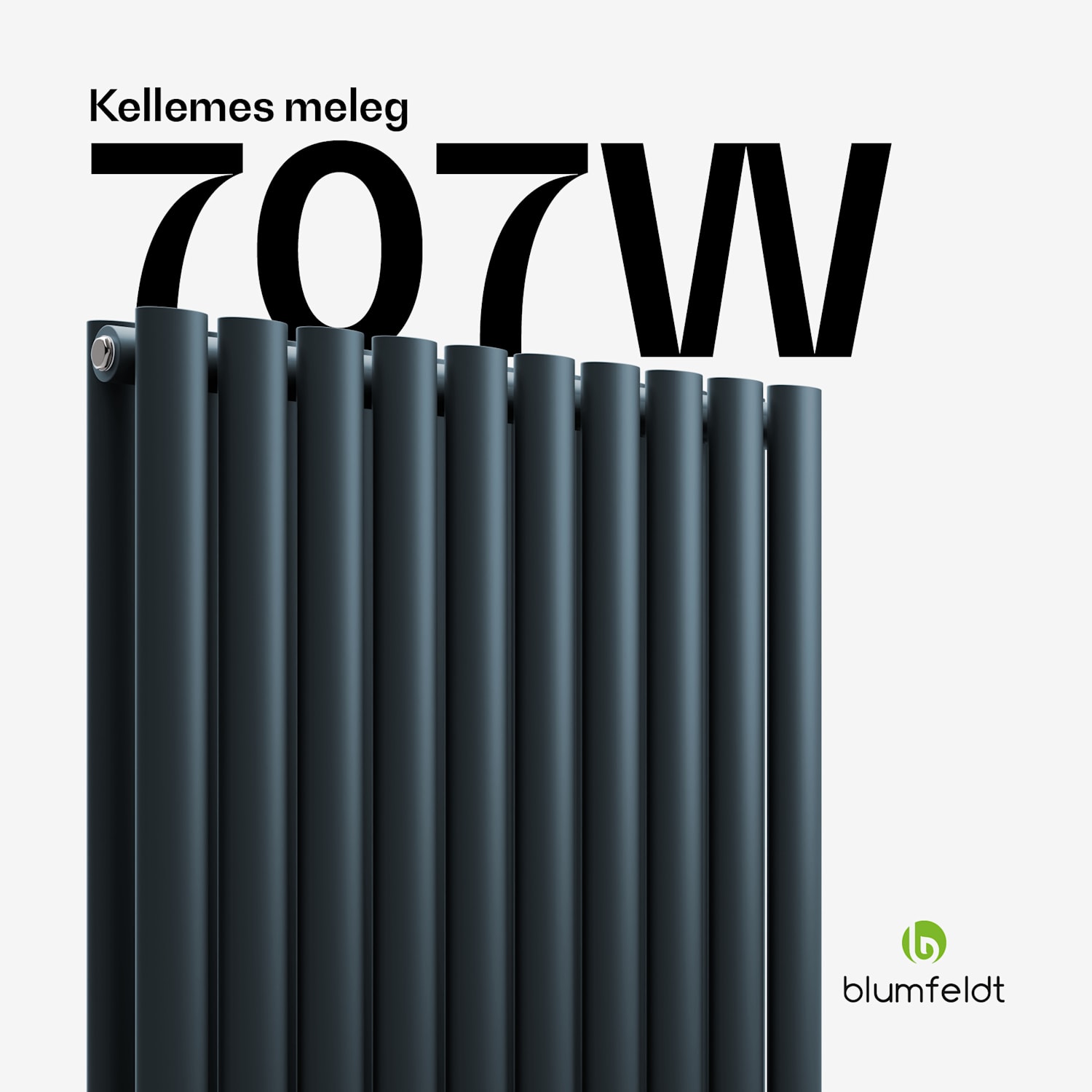 Tallheo radiátor 60x60 707W Két sor | 60 x 60 cm | Antracit