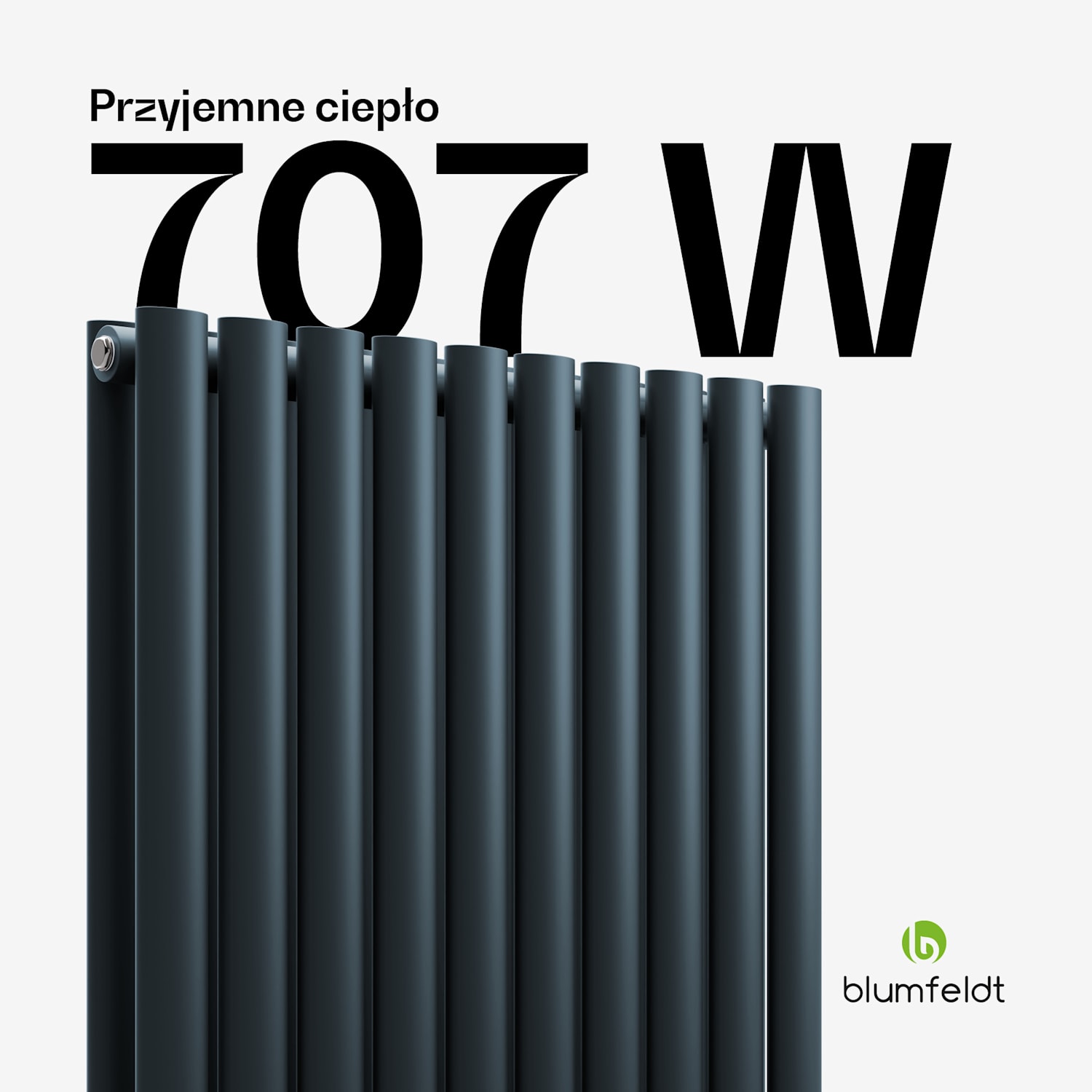 Grzejnik Tallheo 60x60 707W Dwie linie | 60 x 60 cm | Antracyt