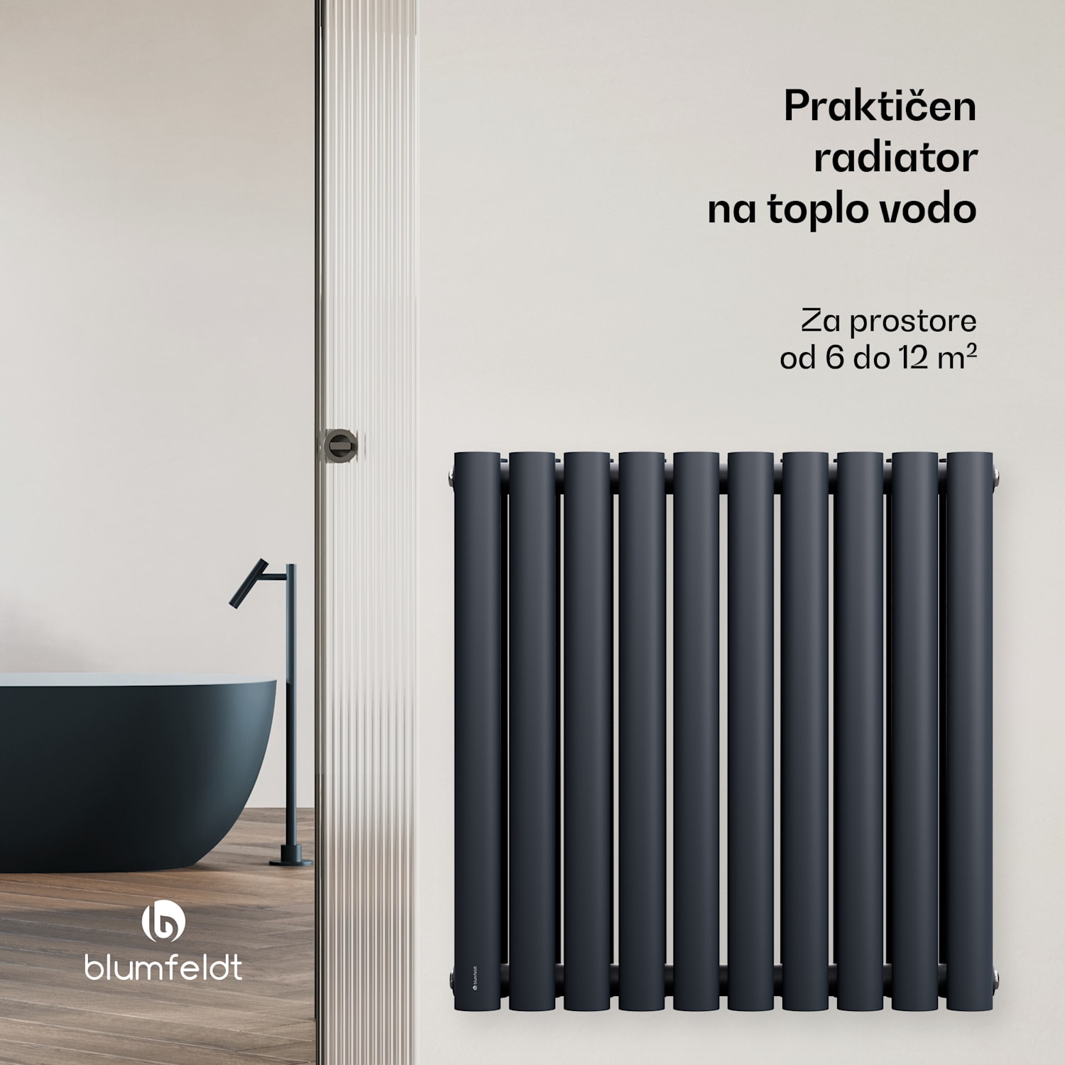 Radiator Tallheo 60x60 707V Dve vrstici | 60 x 60 cm | Antracit