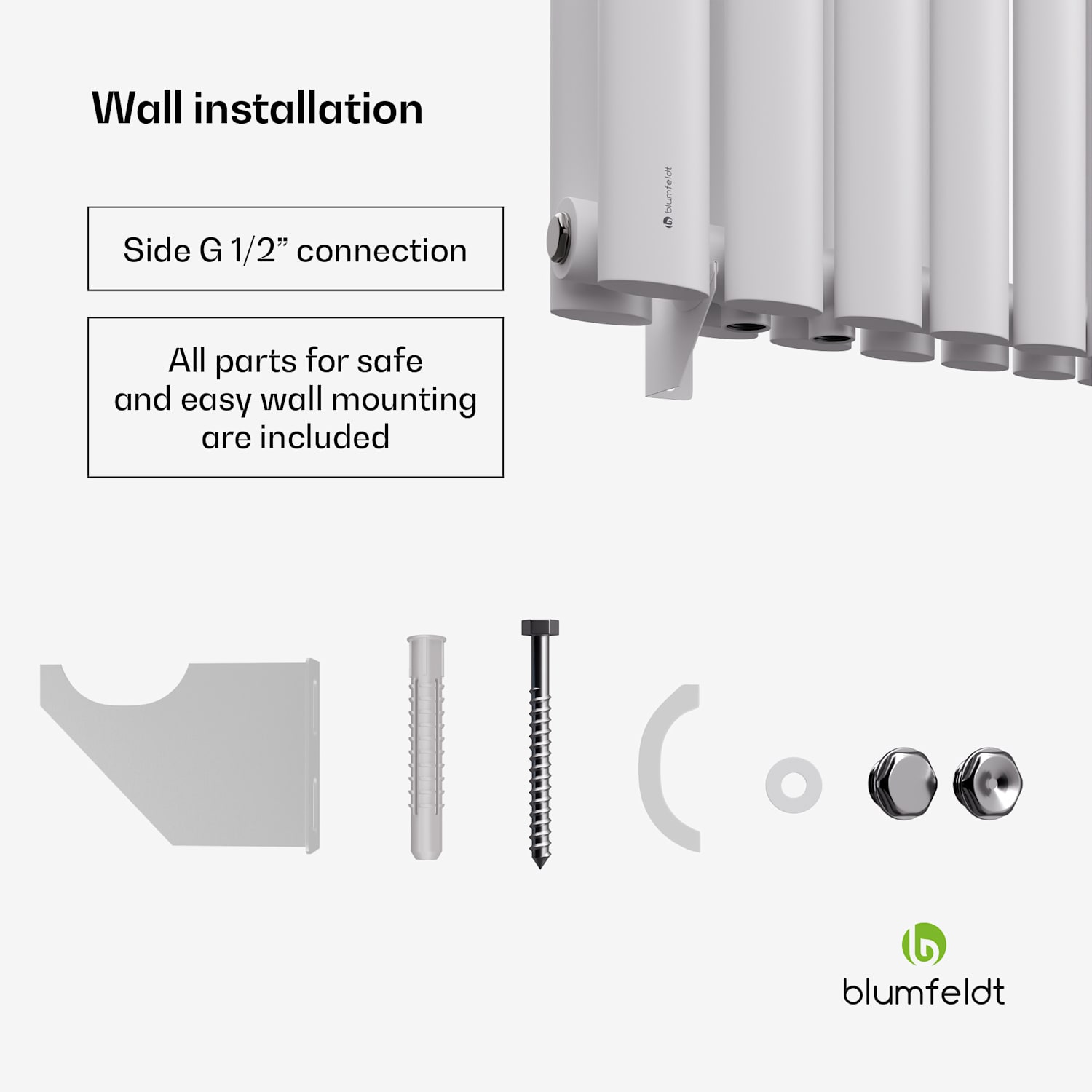 Blumfeldt Tallheo lämpöpatteri 60 x 60 707 W Double Layer | 60 x 60 cm | Valkoinen
