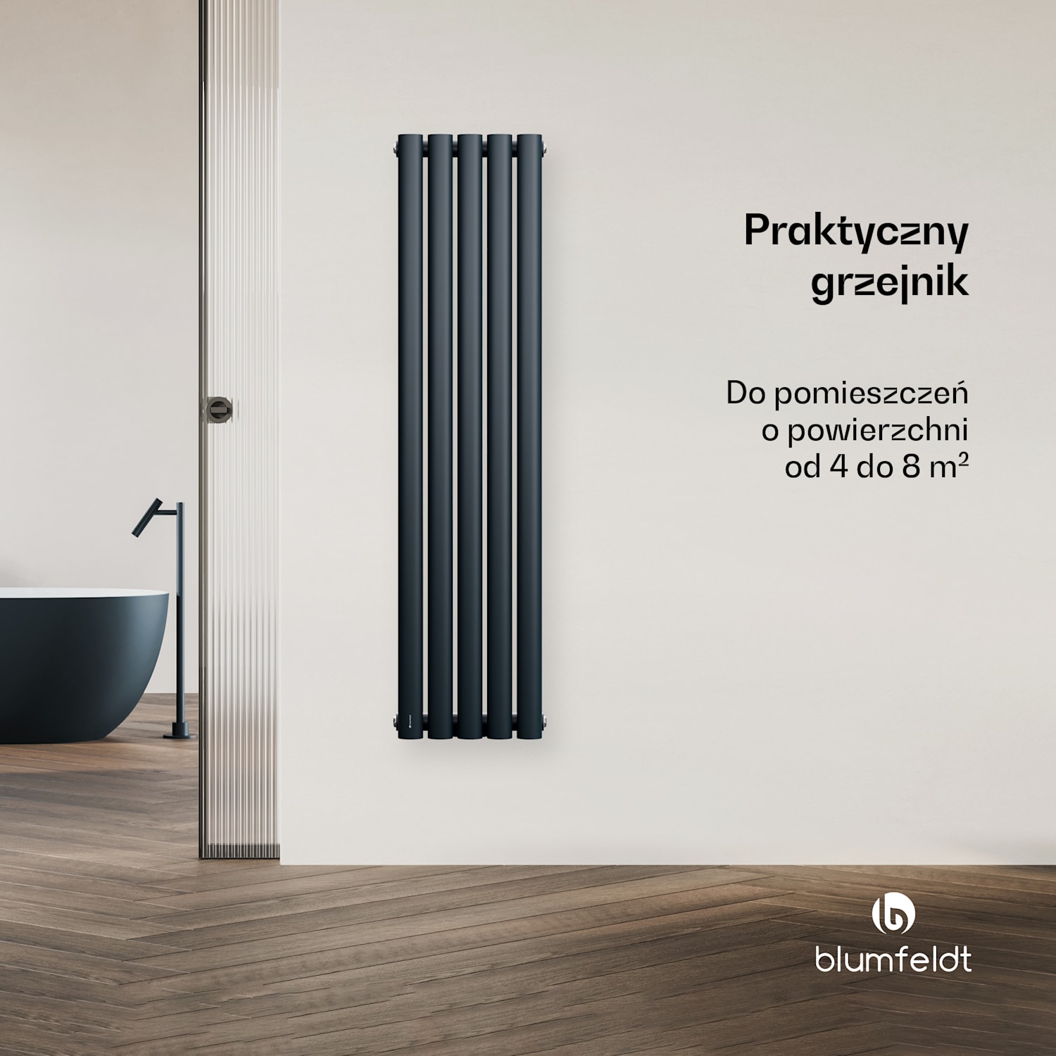 Grzejnik Tallheo 120x30 420W Jeden rząd | 120 x 30 cm | Antracyt