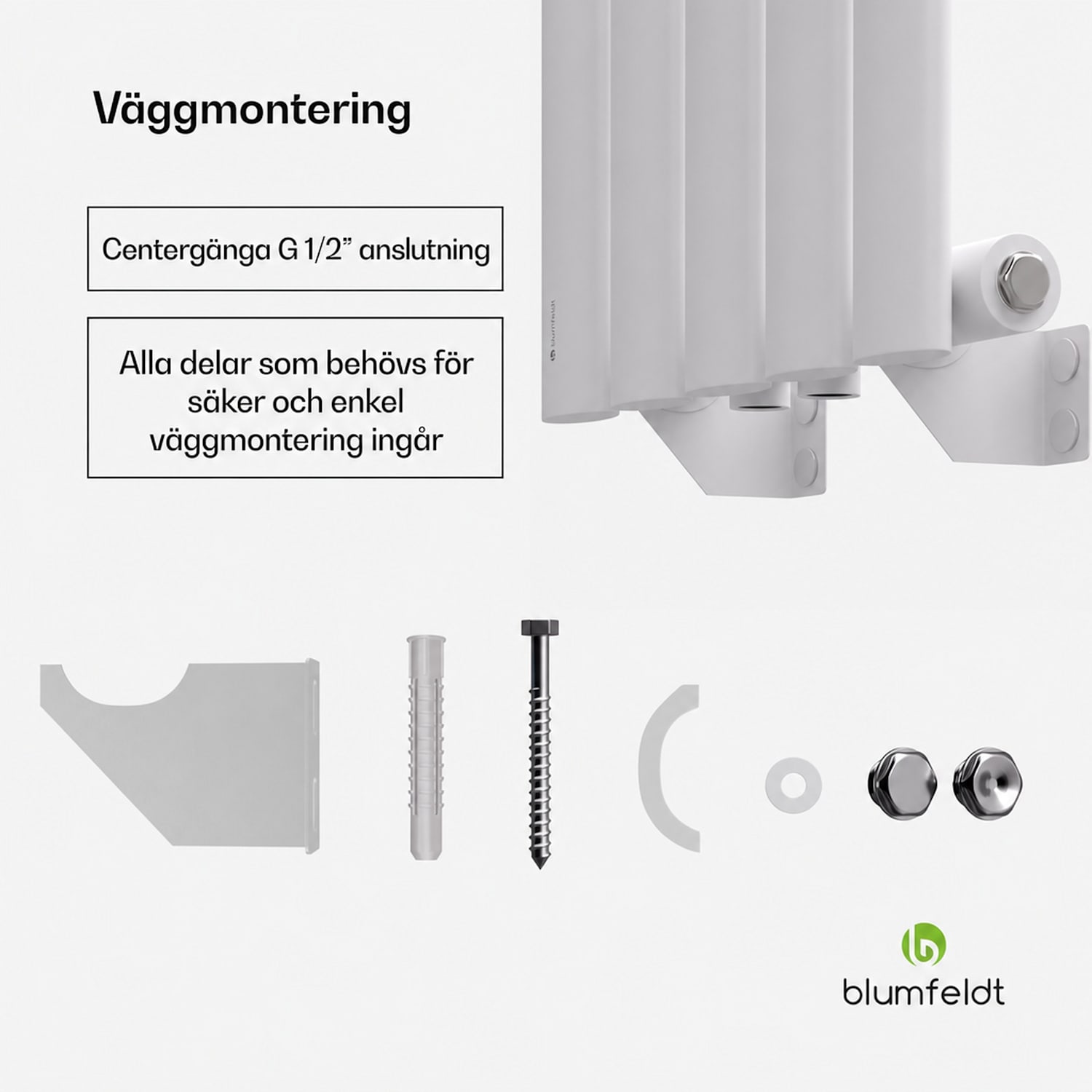 Blumfeldt Tallheo element 120x30 420W Single Layer | 120 x 30 cm | Vit