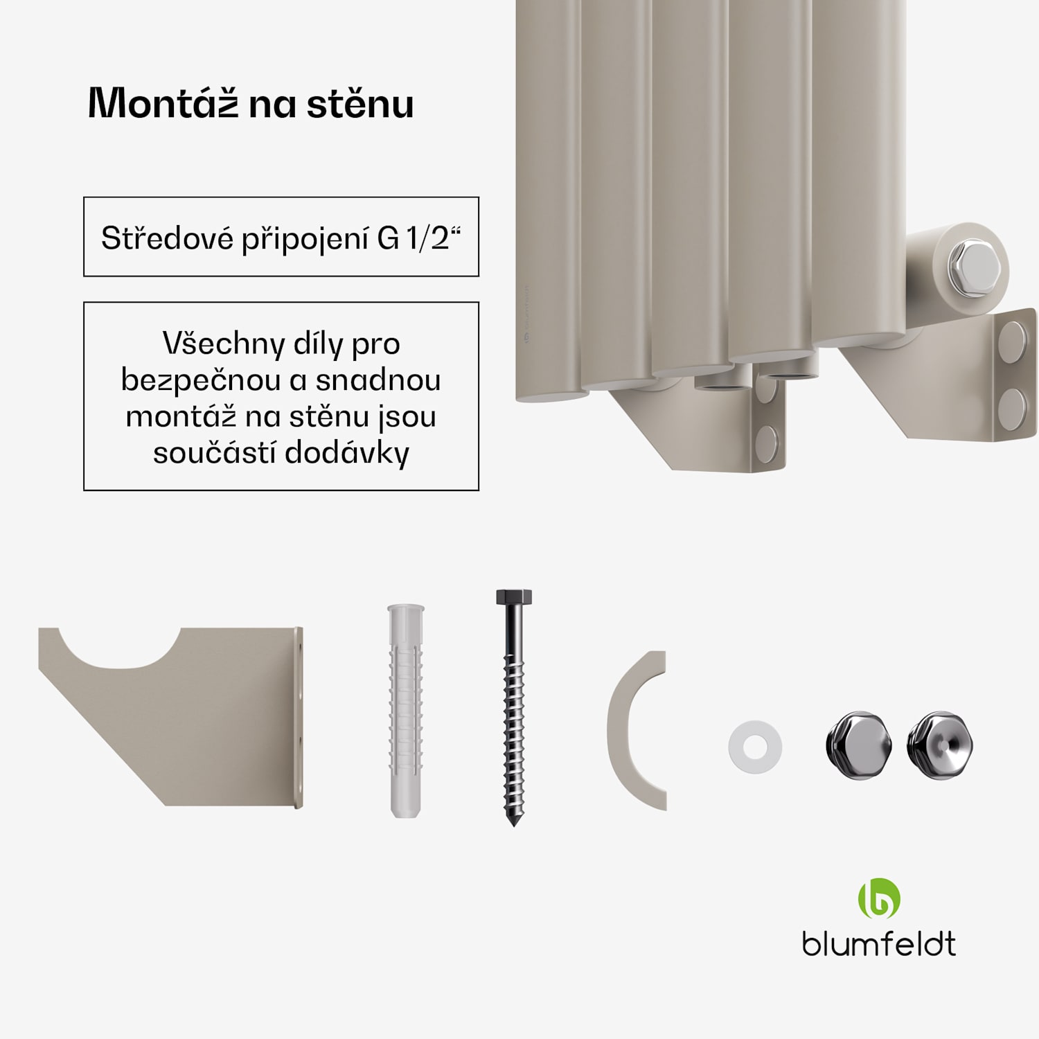 Tallheo radiátor 120x30 420W Jedna řada | 120 x 30 cm | Písek