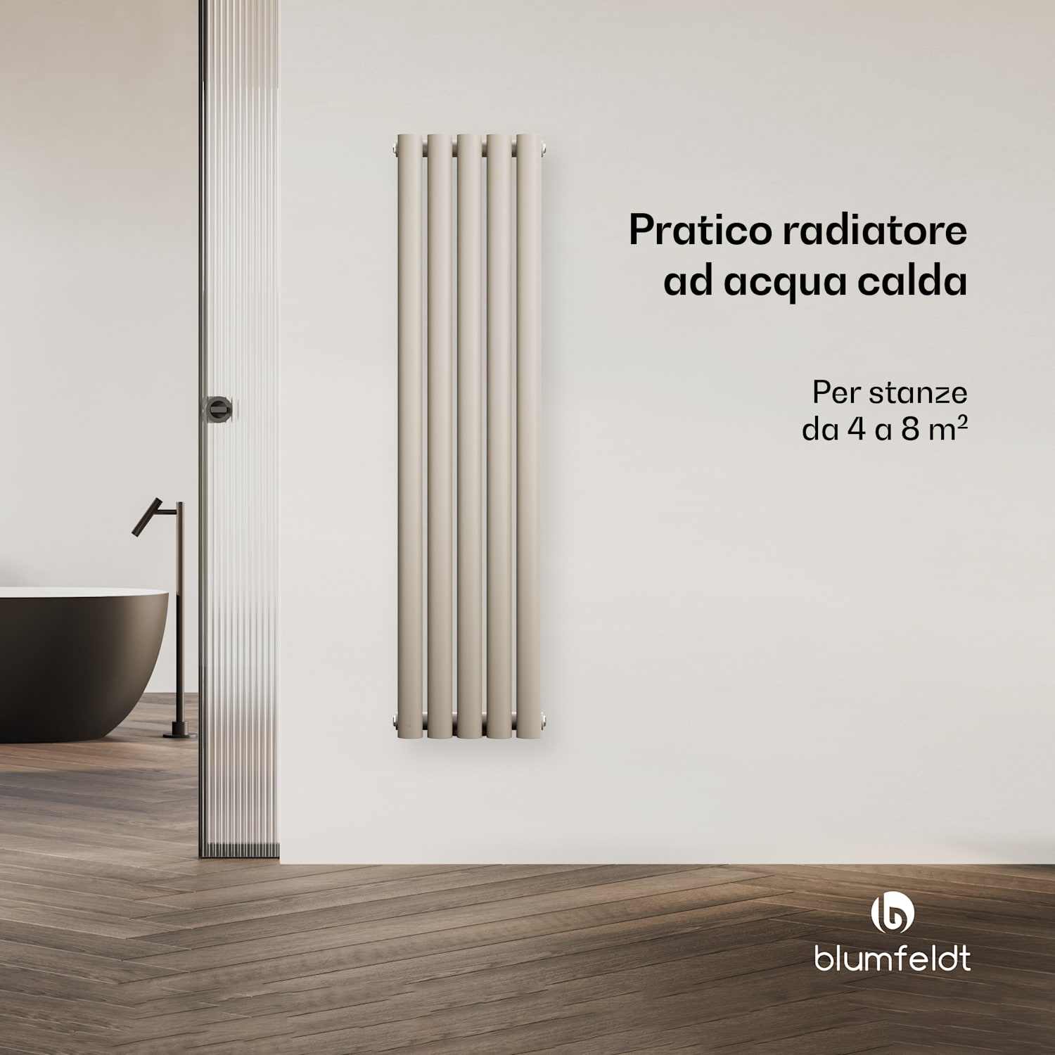 Blumfeldt Tallheo - Radiatore, 120x30, 420 W Single Layer | 120 x 30 cm | Sabbia