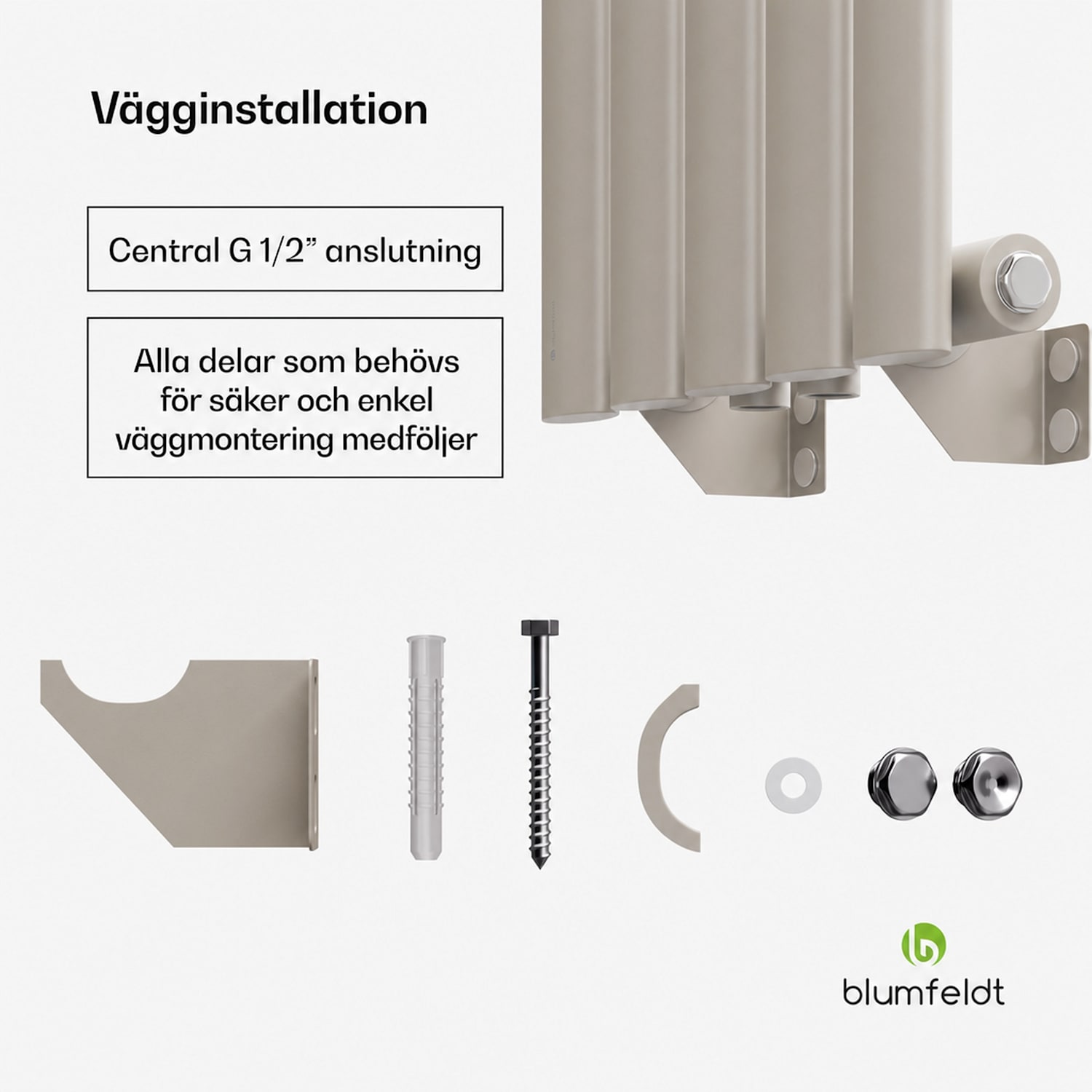 Blumfeldt Tallheo element 120x30 420W Single Layer | 120 x 30 cm | Sand