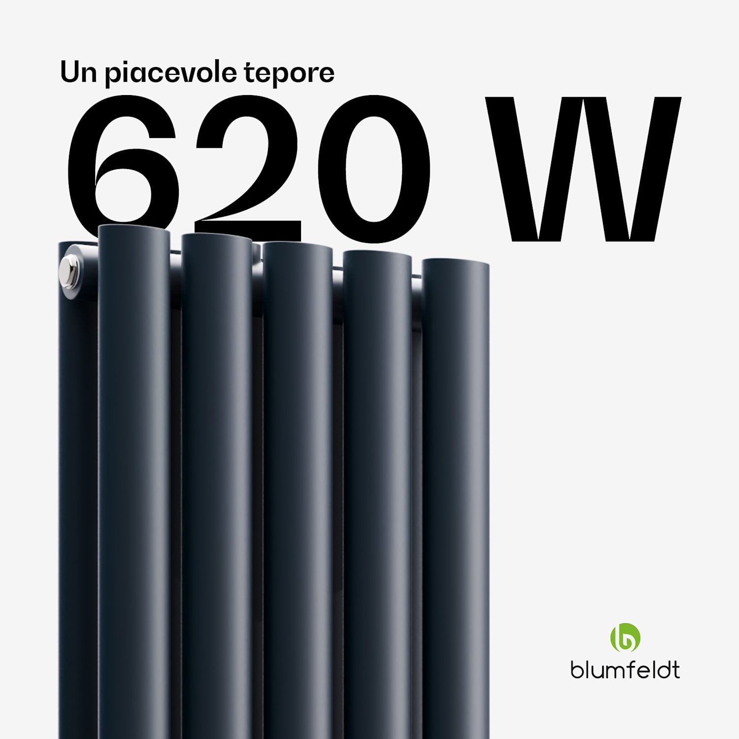 Blumfeldt Tallheo - Radiatore, 120x30, 620 W Double Layer | 120 x 30 cm | Antracite