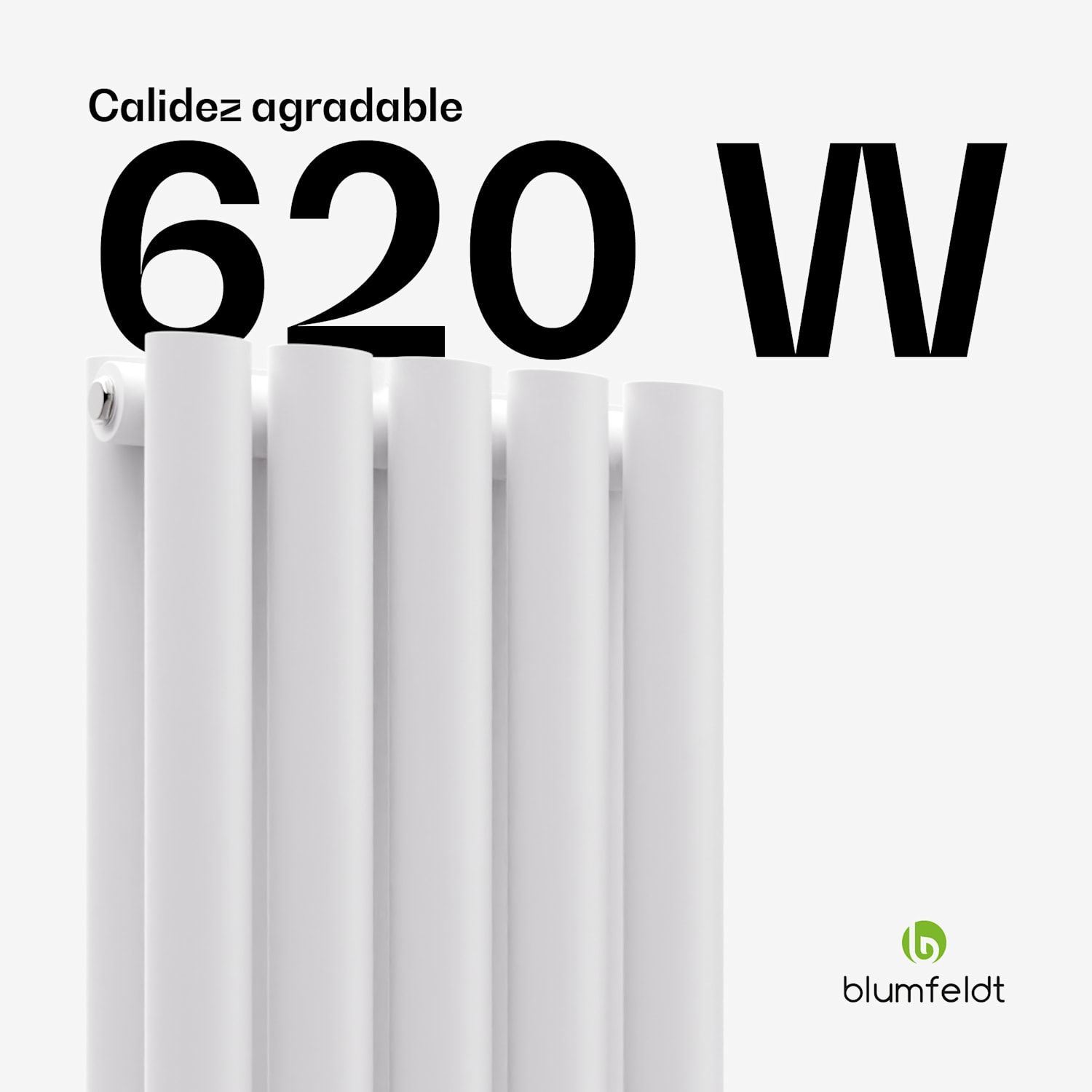Radiador Blumfeldt Tallheo 120x30 620W Double Layer | 120 x 30 cm | Blanco
