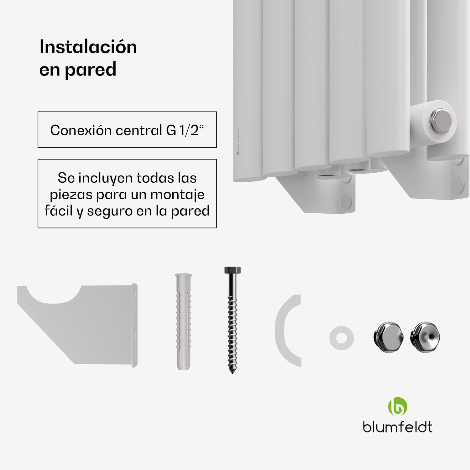 Radiador Blumfeldt Tallheo 120x30 620W Double Layer | 120 x 30 cm | Blanco