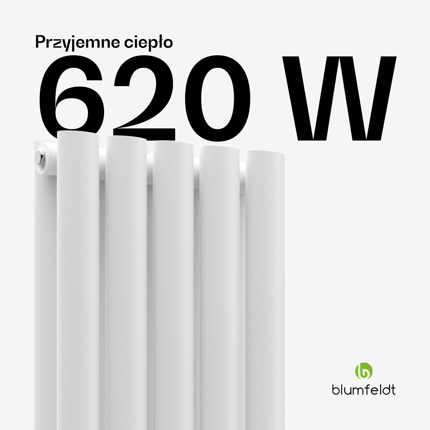 Grzejnik blumfeldt Tallheo 120x30 620W Dwie linie | 120 x 30 cm | Biały