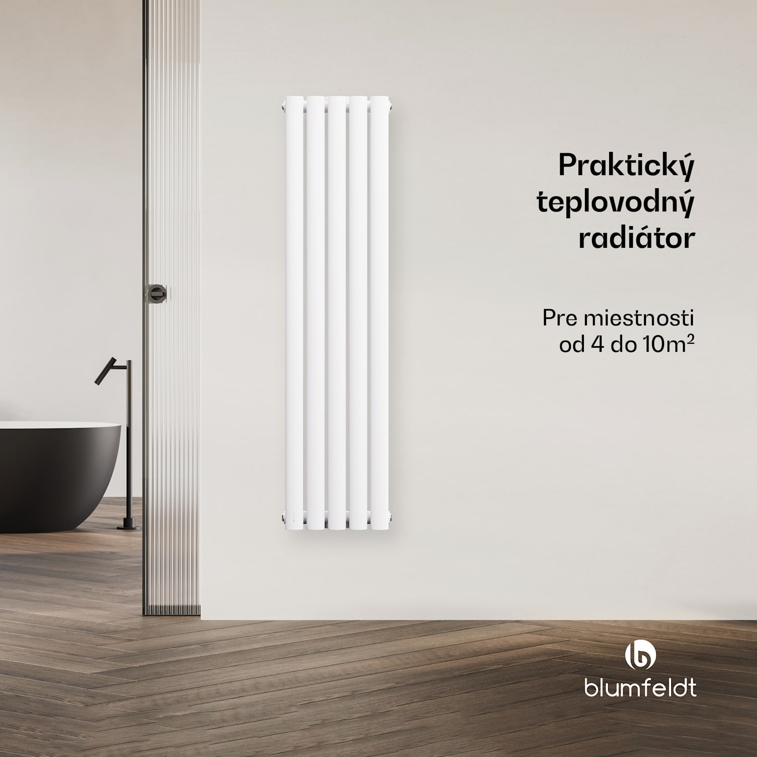 Tallheo radiátor 120x30 620W Dva rady | 120 x 30 cm | Biela