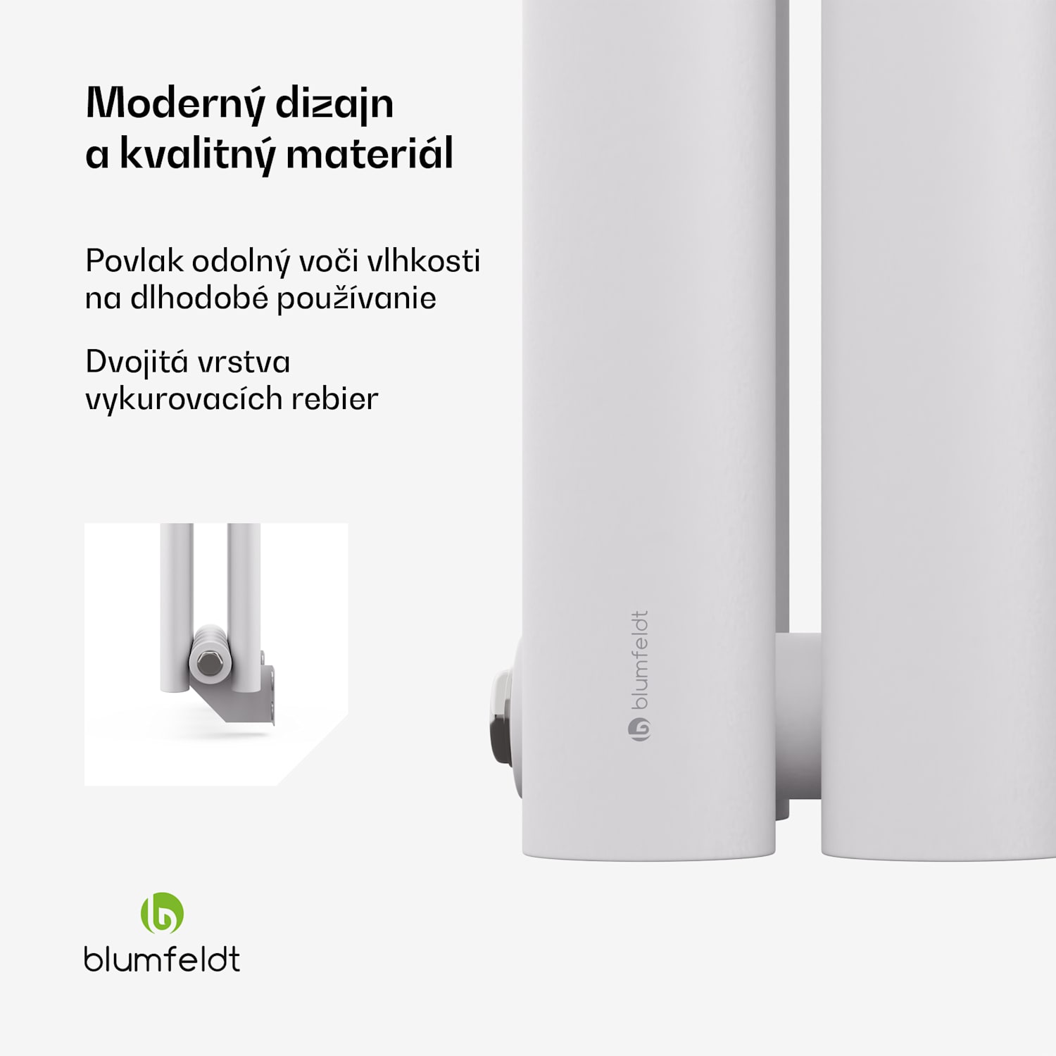 Tallheo radiátor 120x30 620W Dva rady | 120 x 30 cm | Biela