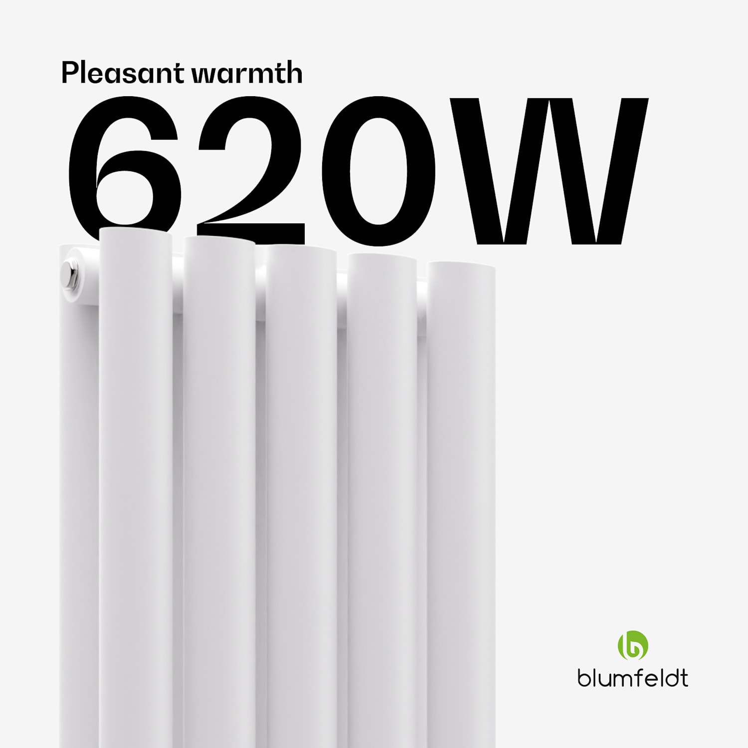 Blumfeldt Tallheo lämpöpatteri 120 x 30 620 W Double Layer | 120 x 30 cm | Valkoinen