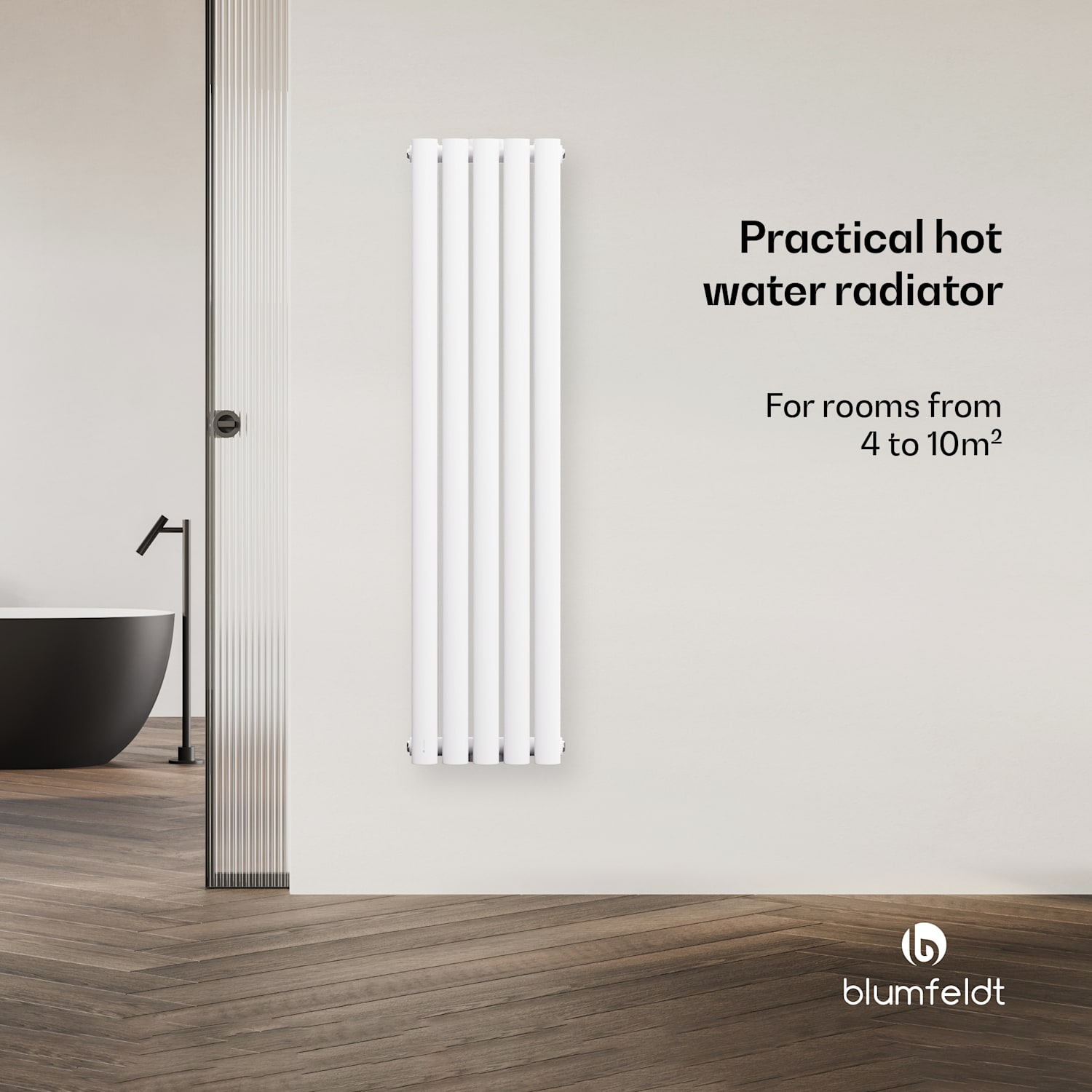 Blumfeldt Tallheo lämpöpatteri 120 x 30 620 W Double Layer | 120 x 30 cm | Valkoinen