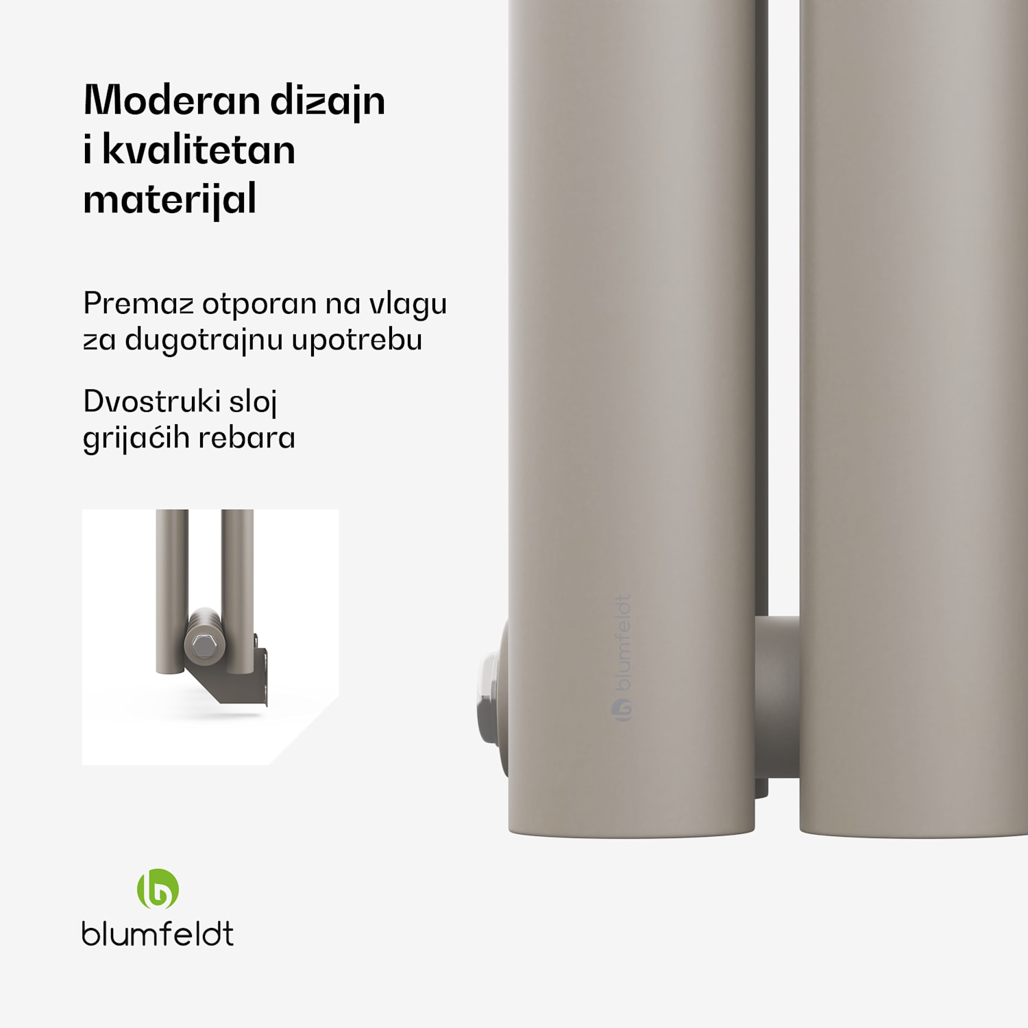 Tallheo radijator 120x30 620W Dvije linije | 120 x 30 cm | Pijesak