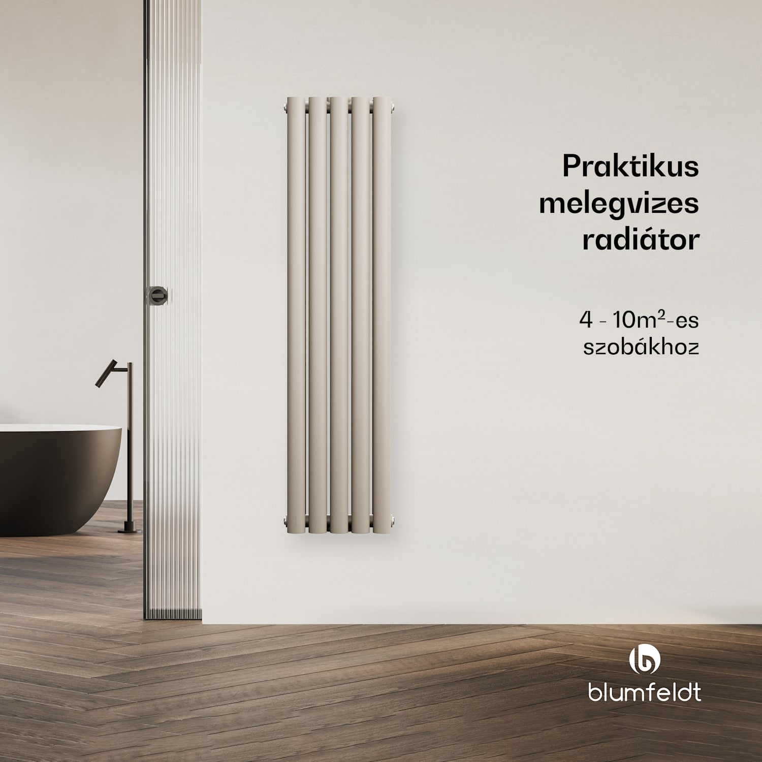 Tallheo radiátor 120x30 620W Két sor | 120 x 30 cm | Homok