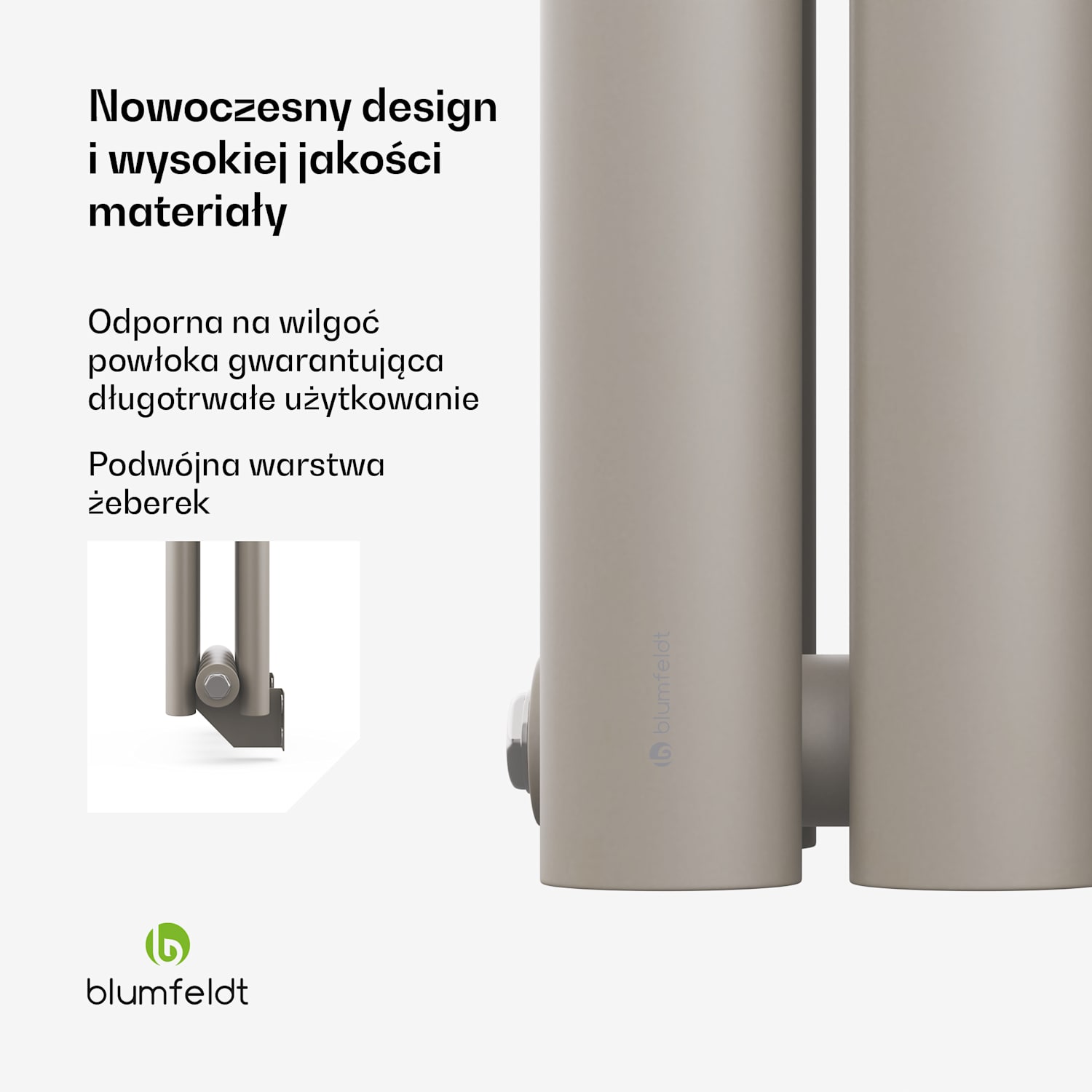 Grzejnik Tallheo 120x30 620W Dwie linie | 120 x 30 cm | Piasek