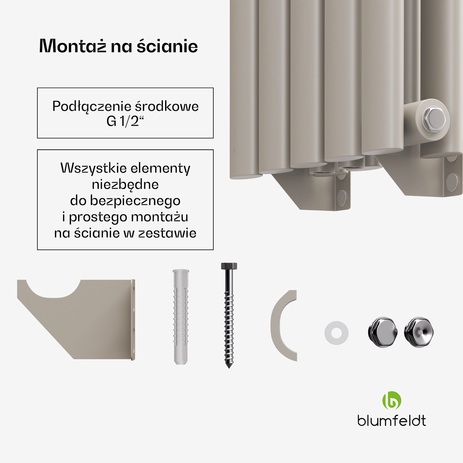 Grzejnik Tallheo 120x30 620W Dwie linie | 120 x 30 cm | Piasek