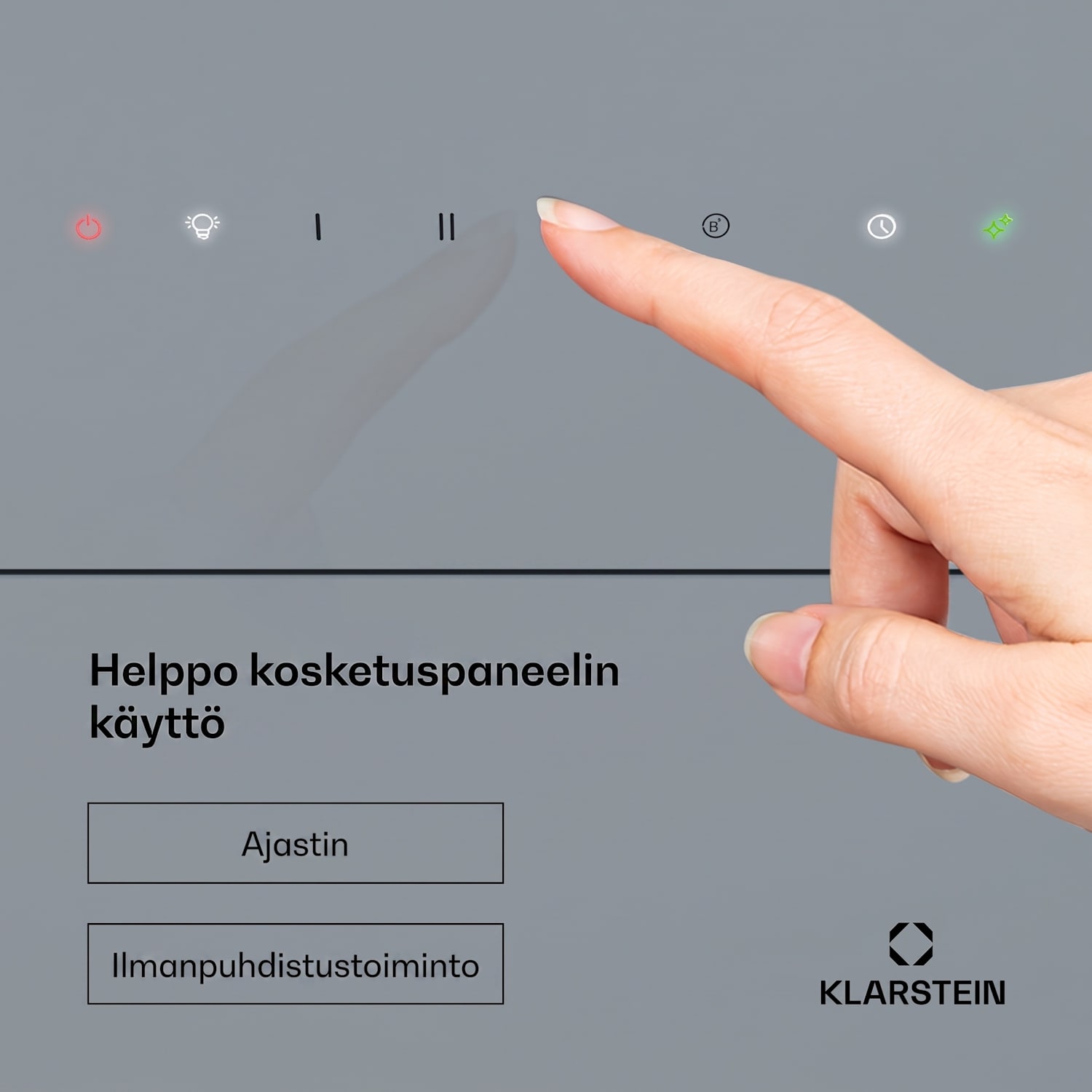 SleekAir liesituuletin | A+++ | 717 m³/h | Touch | LED | 60 cm 60 cm | Harmaa