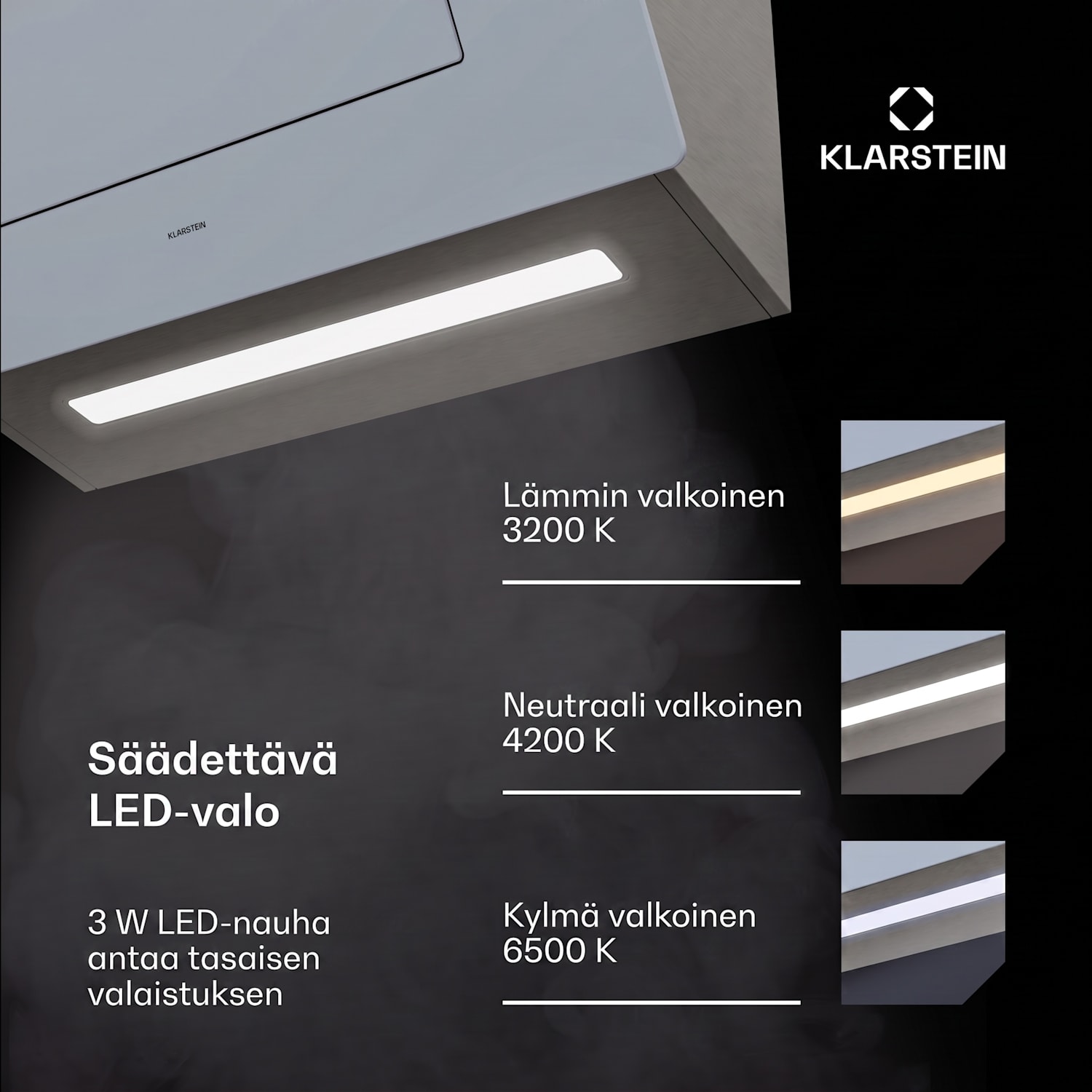 SleekAir liesituuletin | A+++ | 717 m³/h | Touch | LED | 60 cm 60 cm | Harmaa