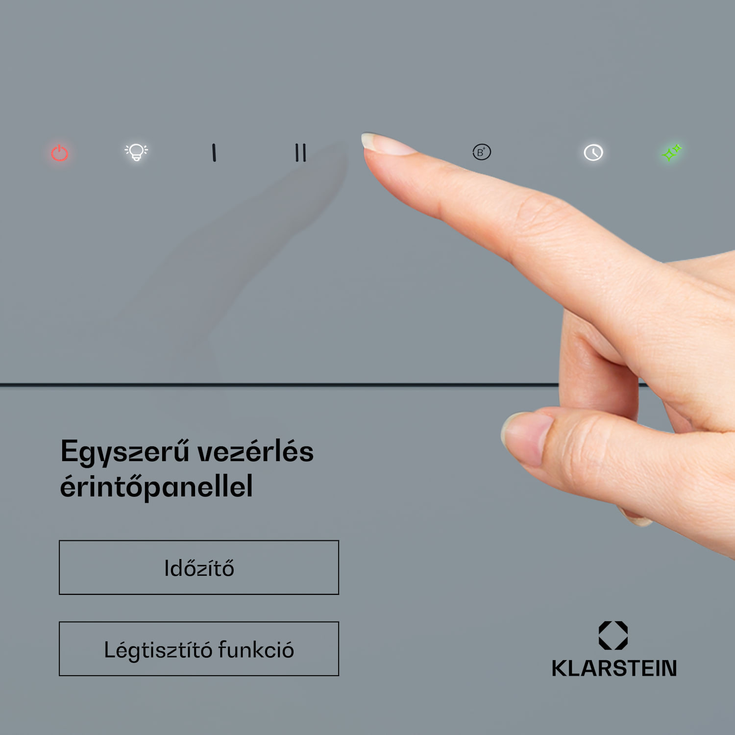 SleekAir elszívó, A+++, 717 m³/h, Érintő, LED, 60 cm 60 cm | Rozsdamentes acél