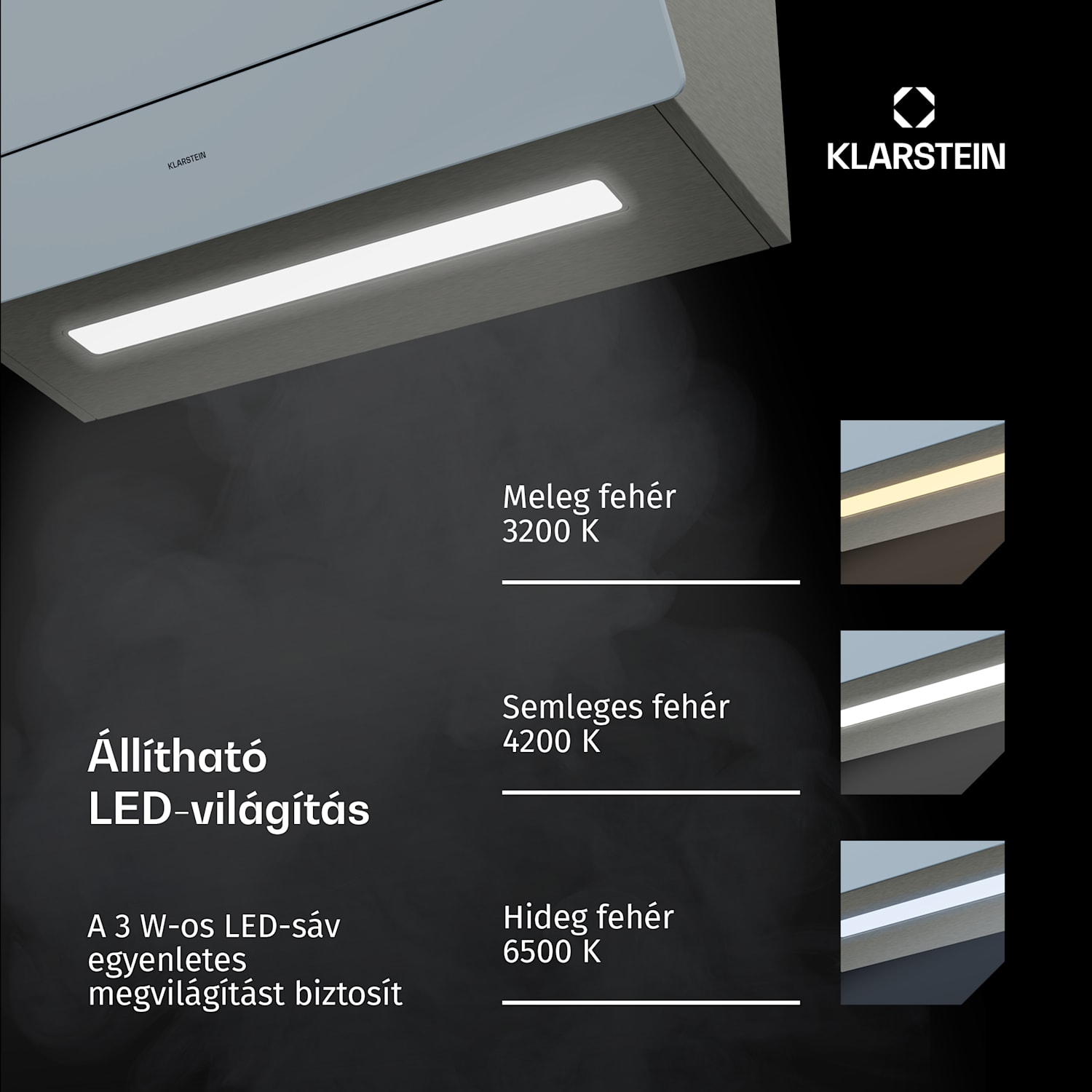 SleekAir páraelszívó | A+++ | 717 m³/h | Érintővezérlés | LED | 60 cm 60 cm | Szürke