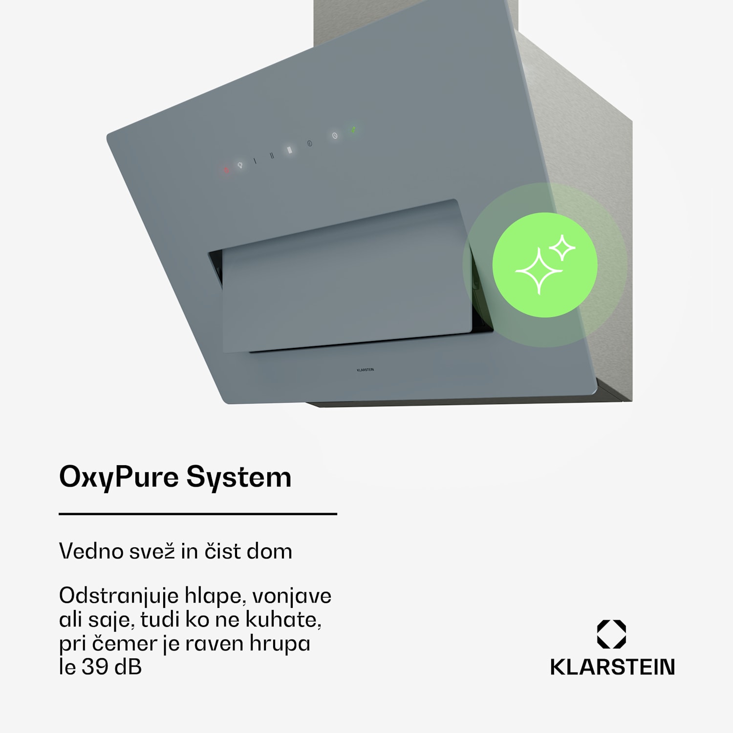 SleekAir kuhinjska napa, A+++, 717m³/h, Touch, LED, 60 cm 60 cm | Nerjaveče jeklo