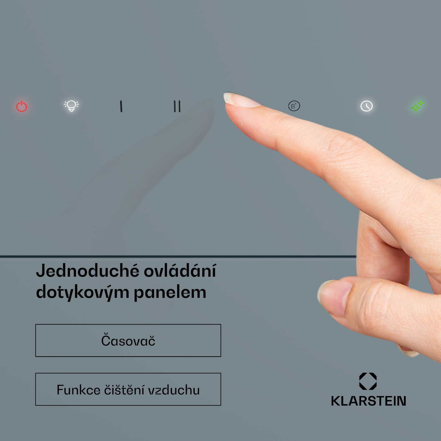 SleekAir digestoř, A+++, 717 m³/h, dotykové ovládání, 90 cm 90 cm | Nerezová ocel