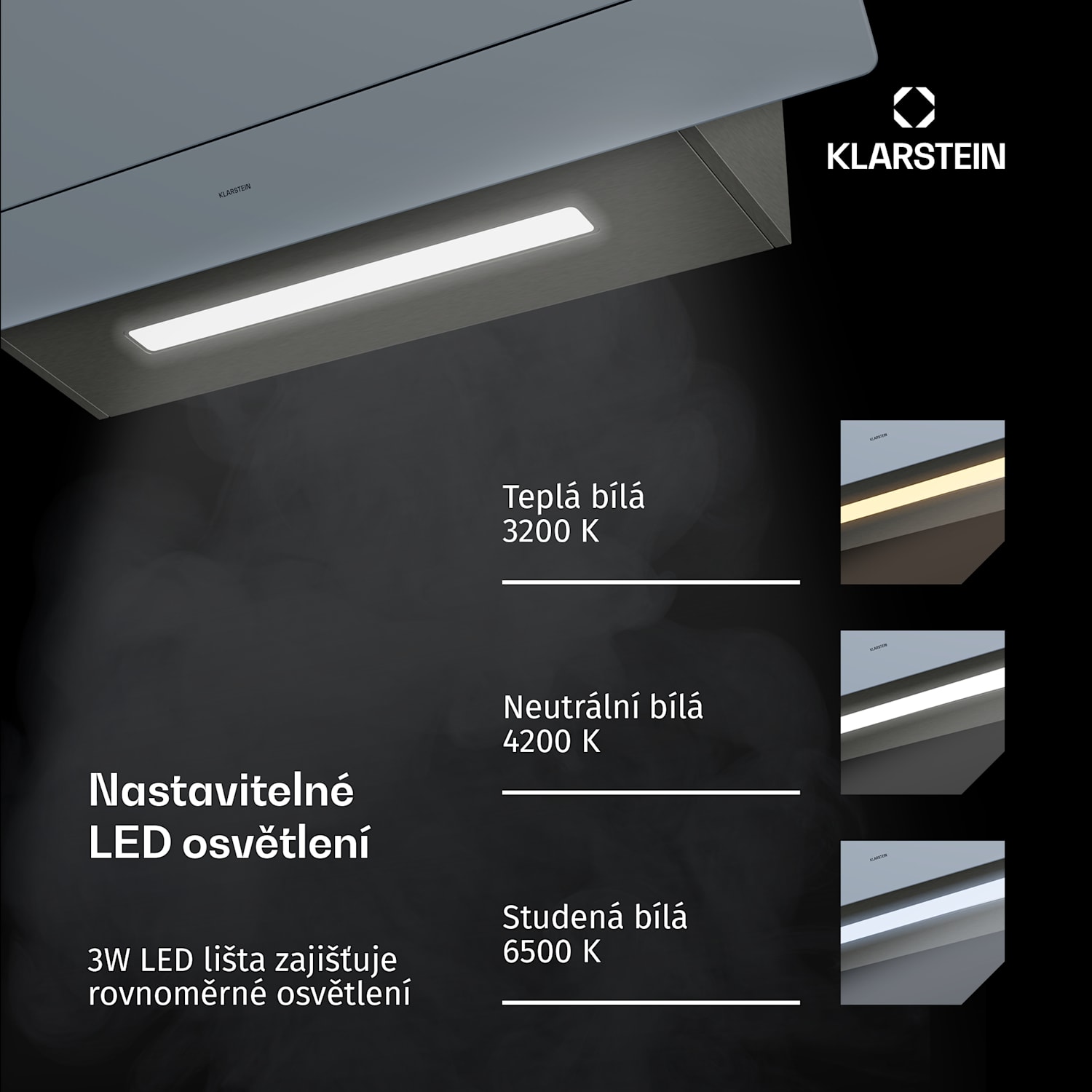 SleekAir digestoř, A+++, 717 m³/h, dotyková 90 cm 90 cm | Šedá
