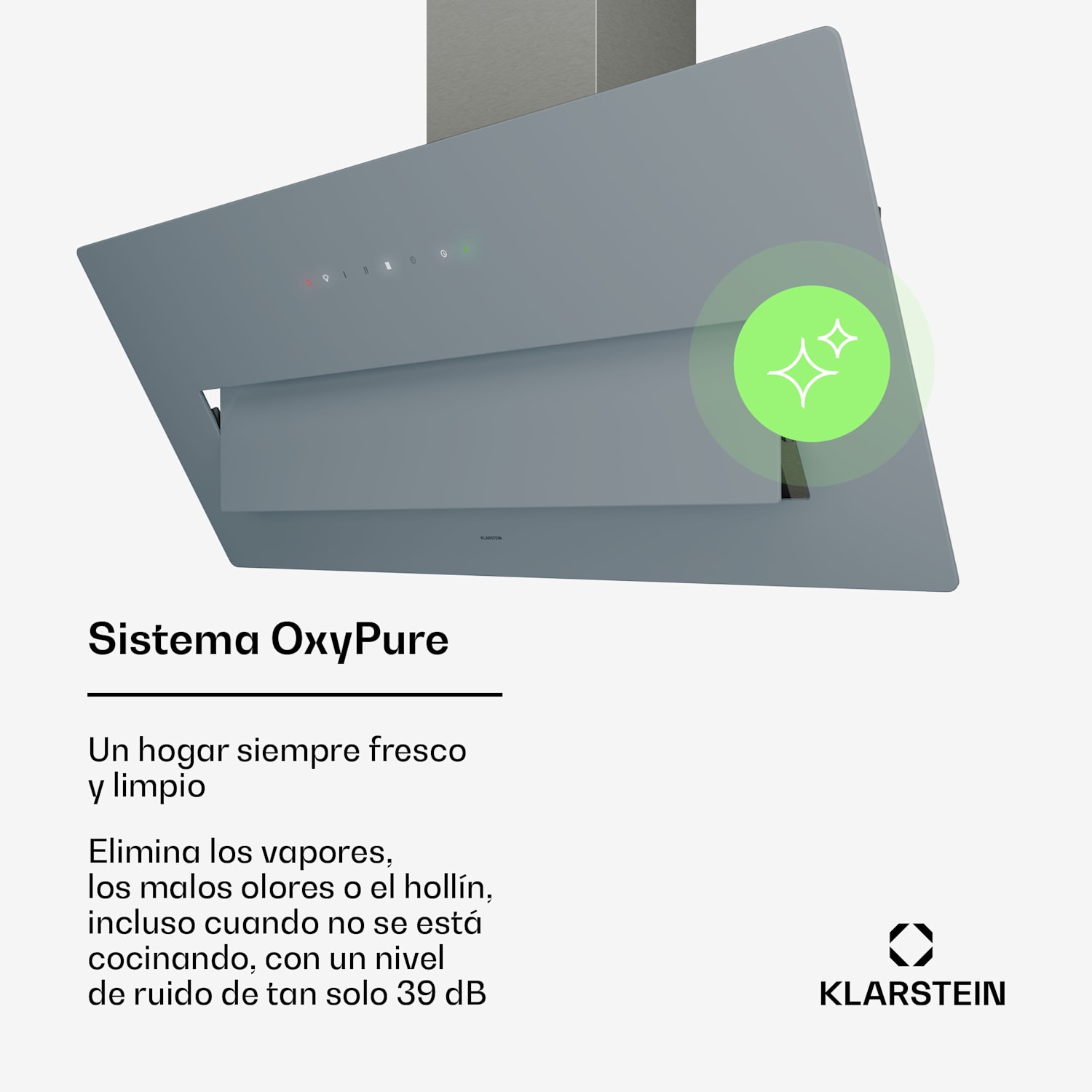 Campana extractora SleekAir | A+++ | 717m³/h | Touch | LED | 90cm 90 cm | Acero Inoxidable