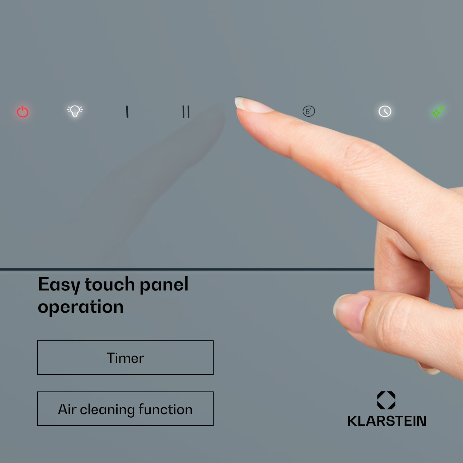 SleekAir liesituuletin | A+++ | 717 m³/h | Kosketus | LED | 90 cm 90 cm | Ruostumaton Teräs