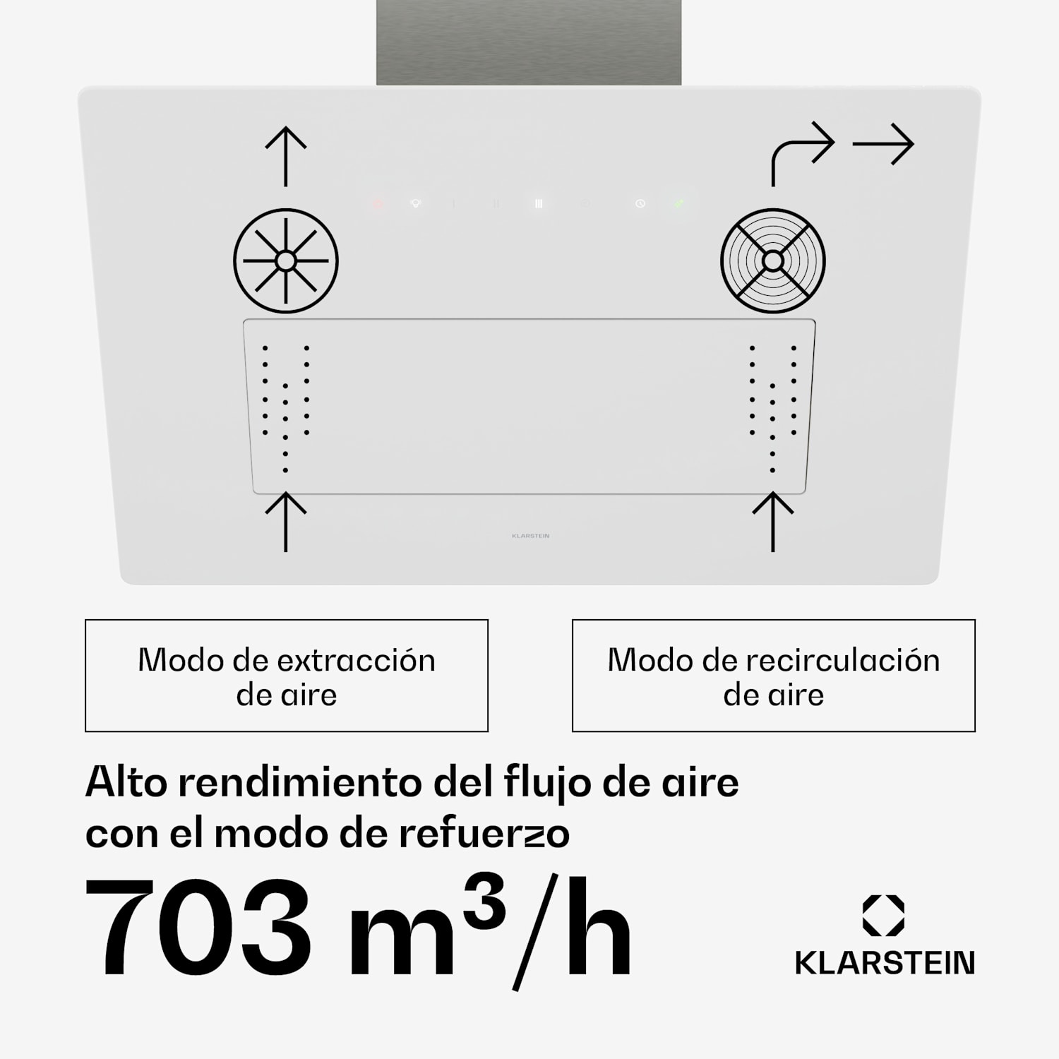 Campana extractora SleekAir | A+++ | 717m³/h | Touch | LED | 60cm 